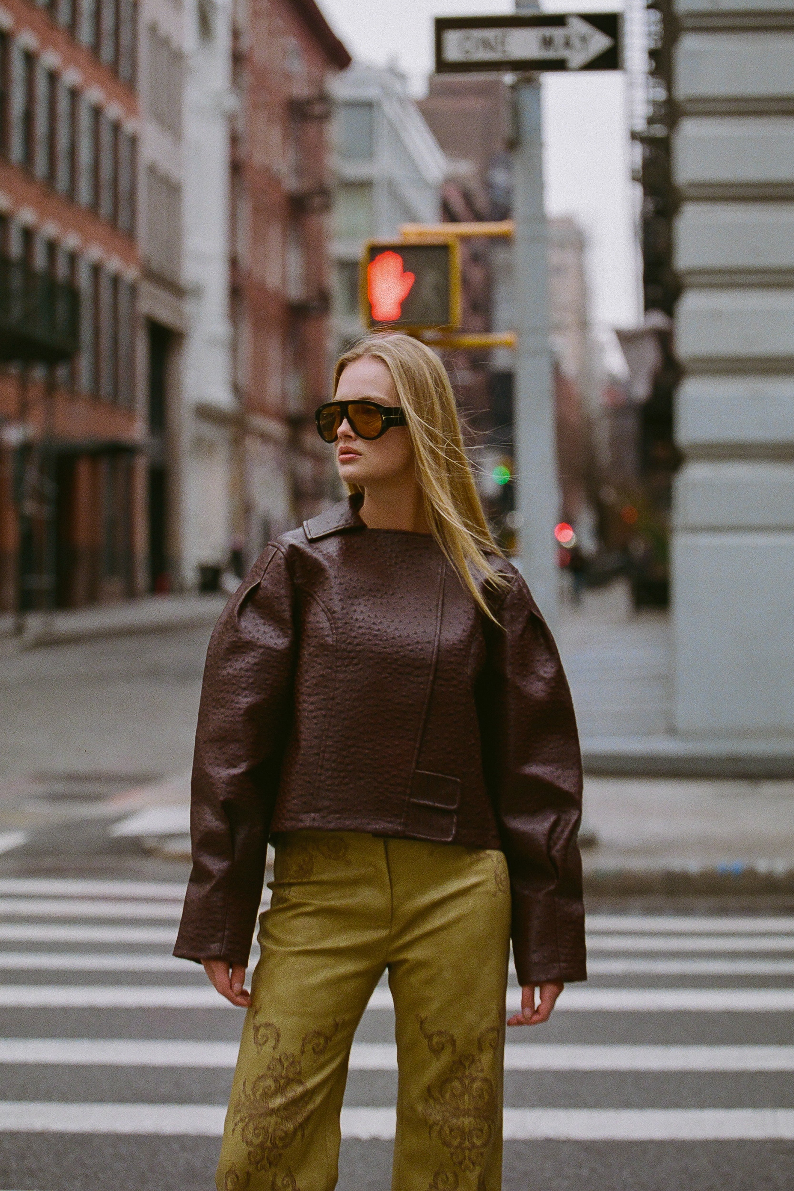 Oliver Ostrich Jacket — Mahogany