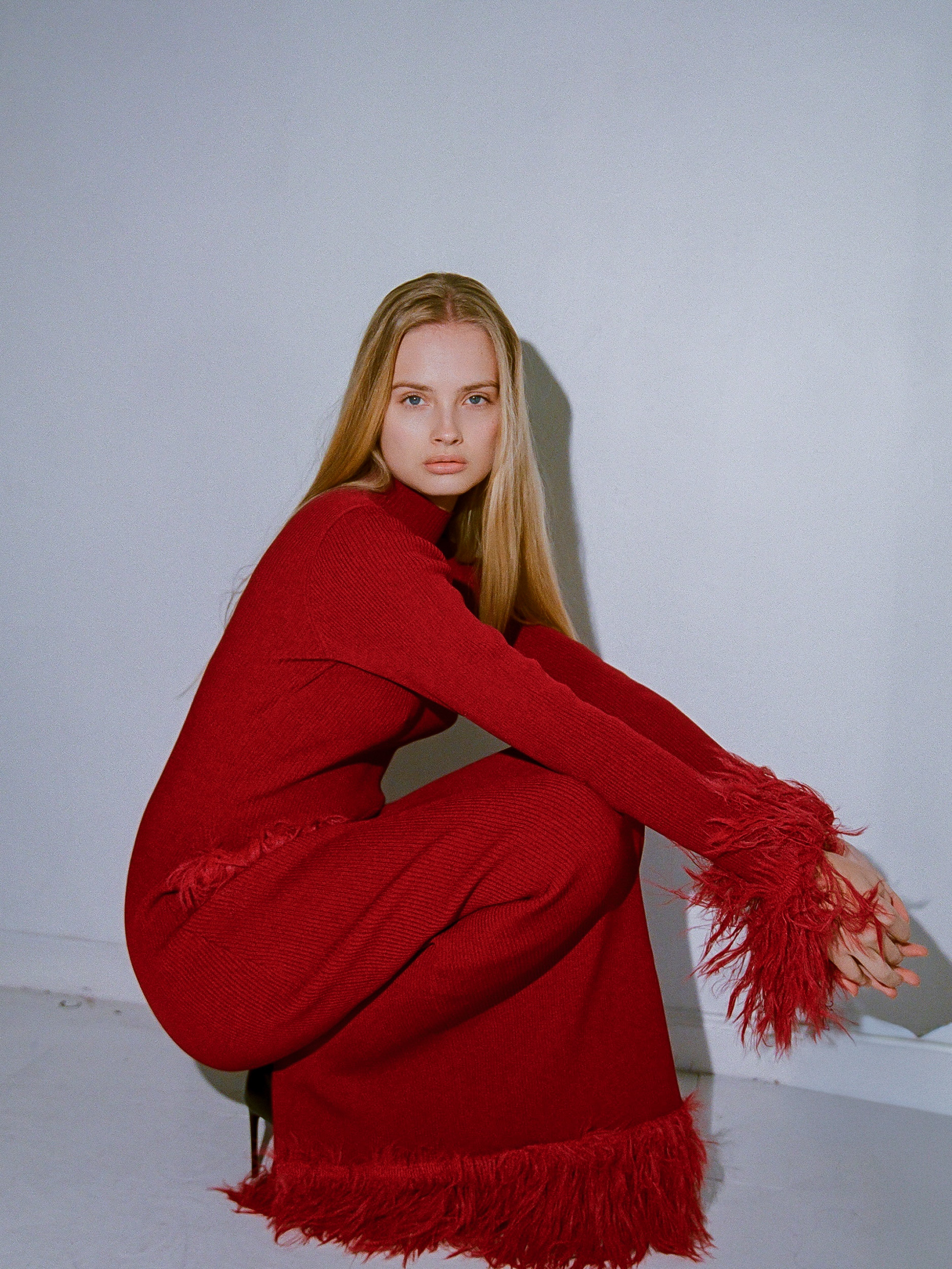 Milli Knit Dress — Burgundy