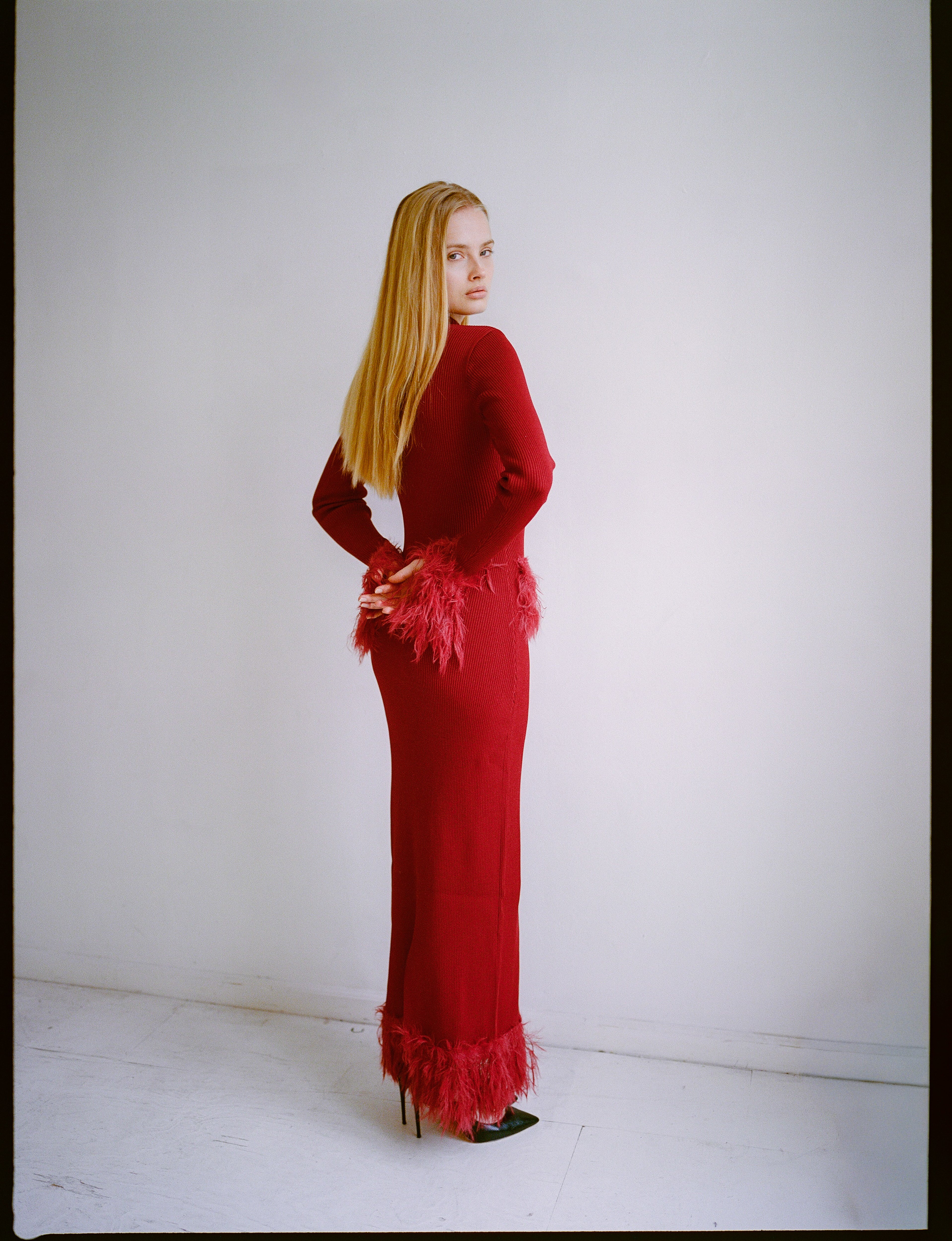 Milli Knit Dress — Burgundy