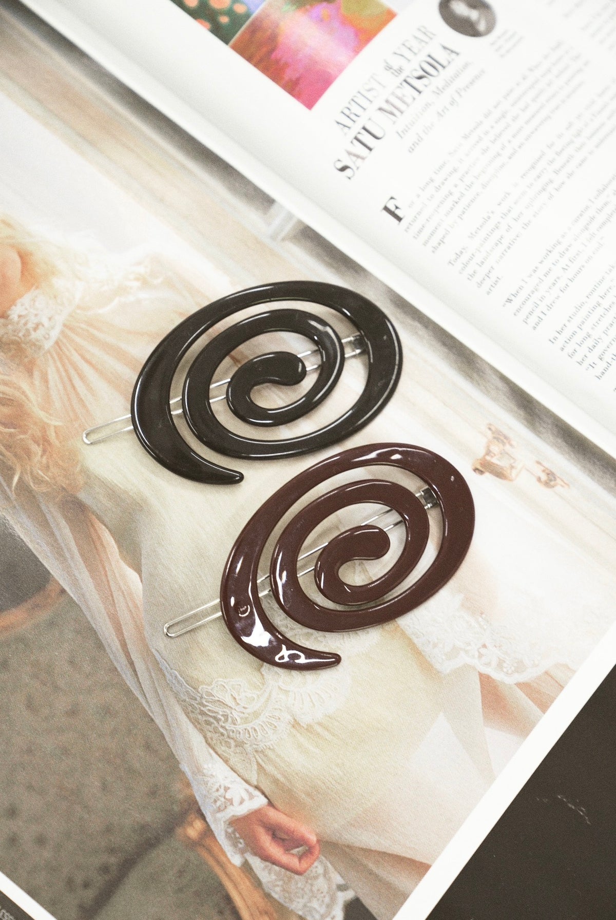 Spiral Hair Pin Set — Darks