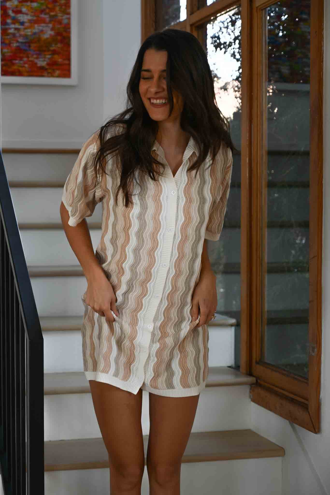 Felix gebreide jurk - Neutraal