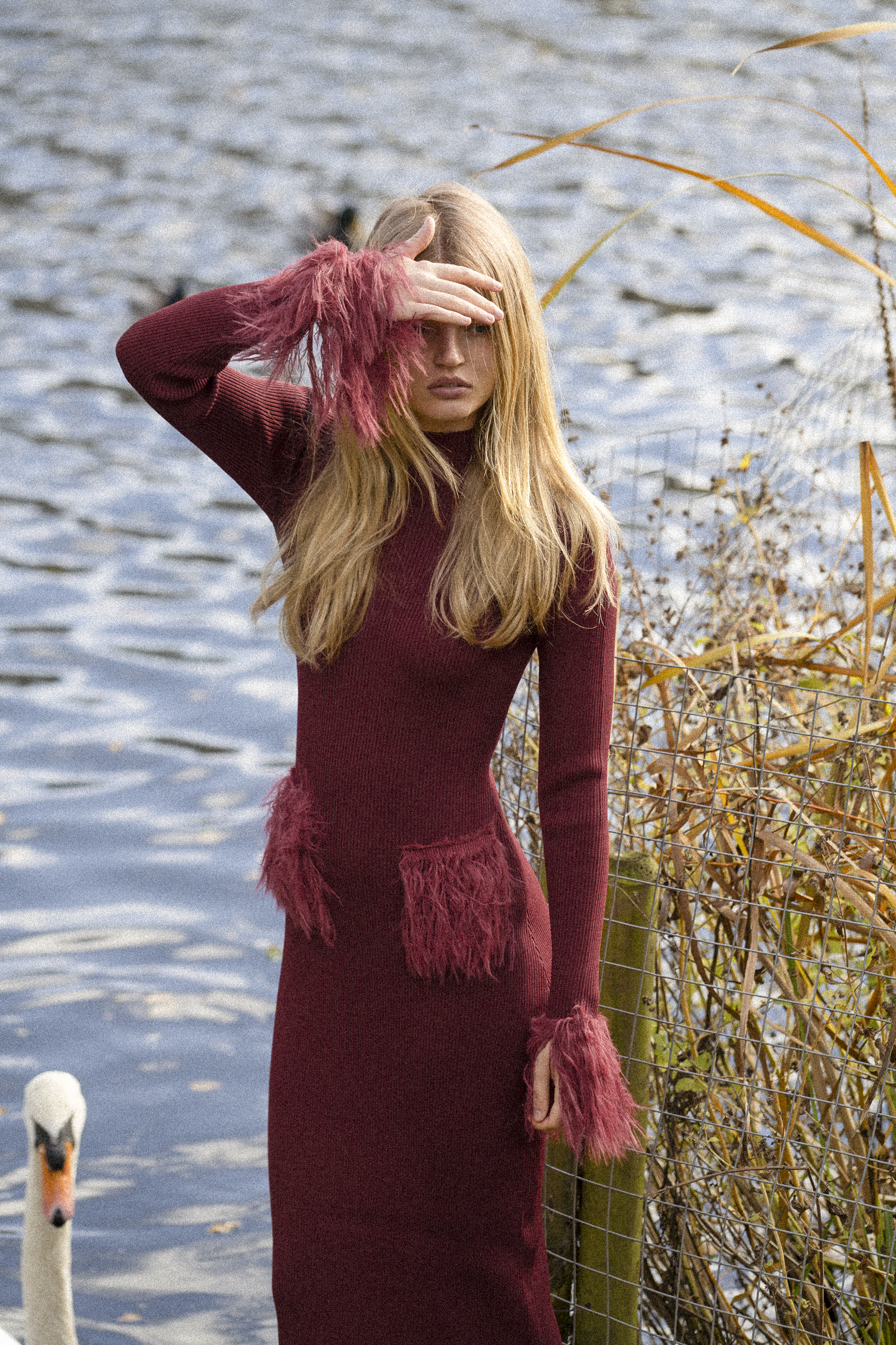 Milli Knit Dress — Burgundy