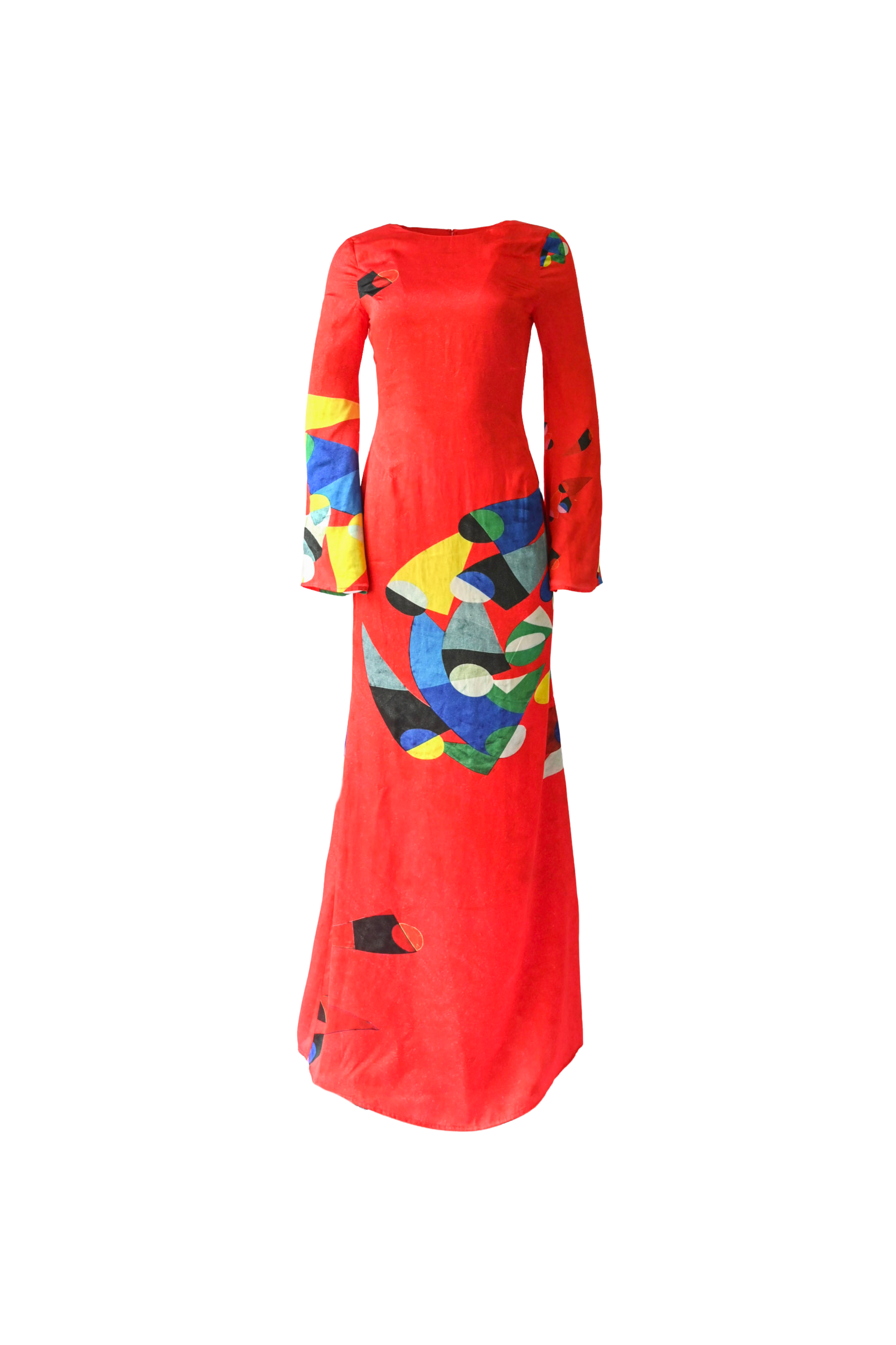Nova Dress — Red Geometric