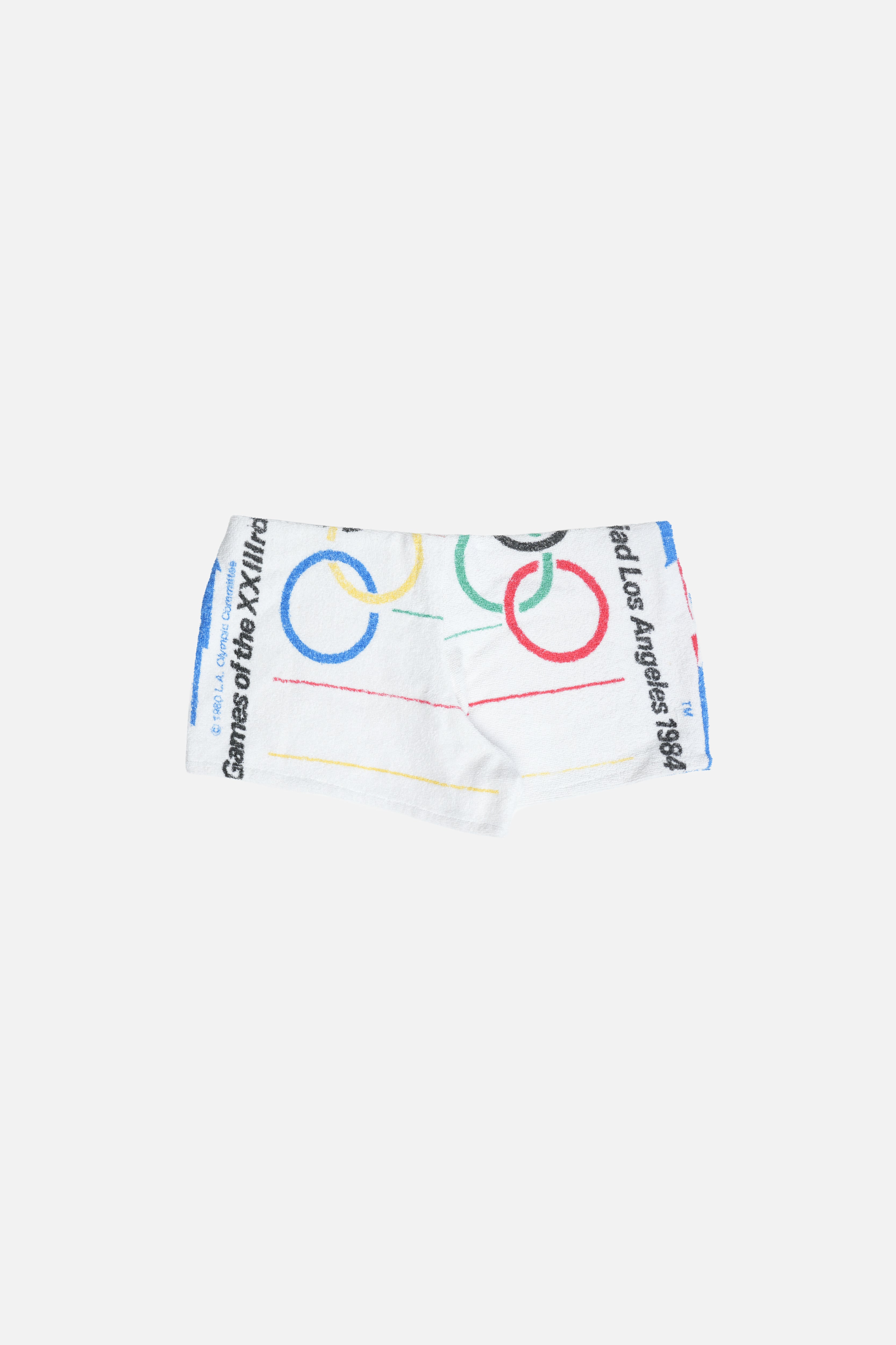 Towel Upcycled Mini Shorts — LA Olympics