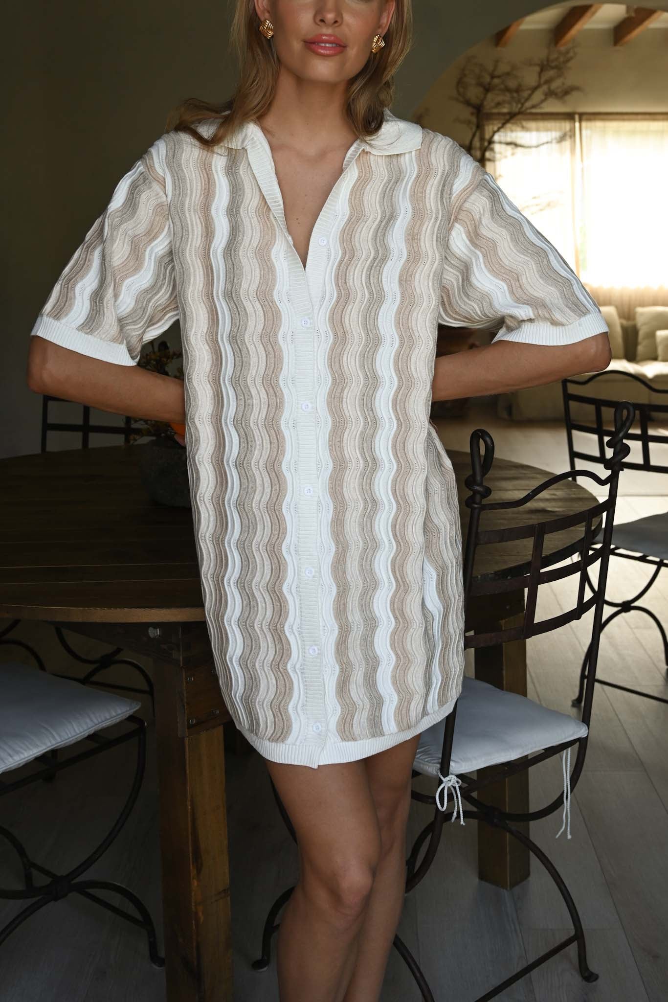 Felix gebreide jurk - Neutraal