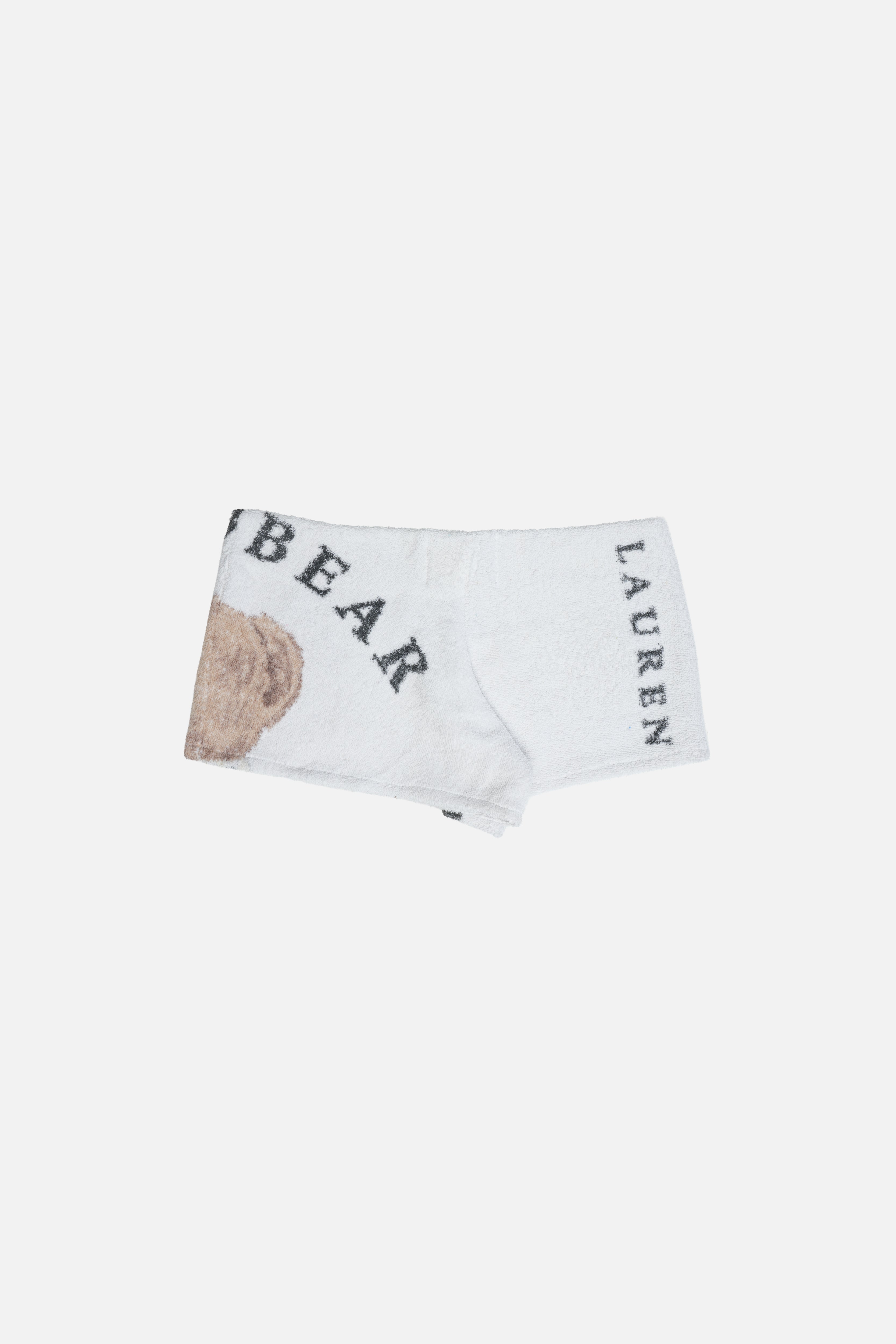 Towel Upcycled Mini Shorts — Classic Polo Bear
