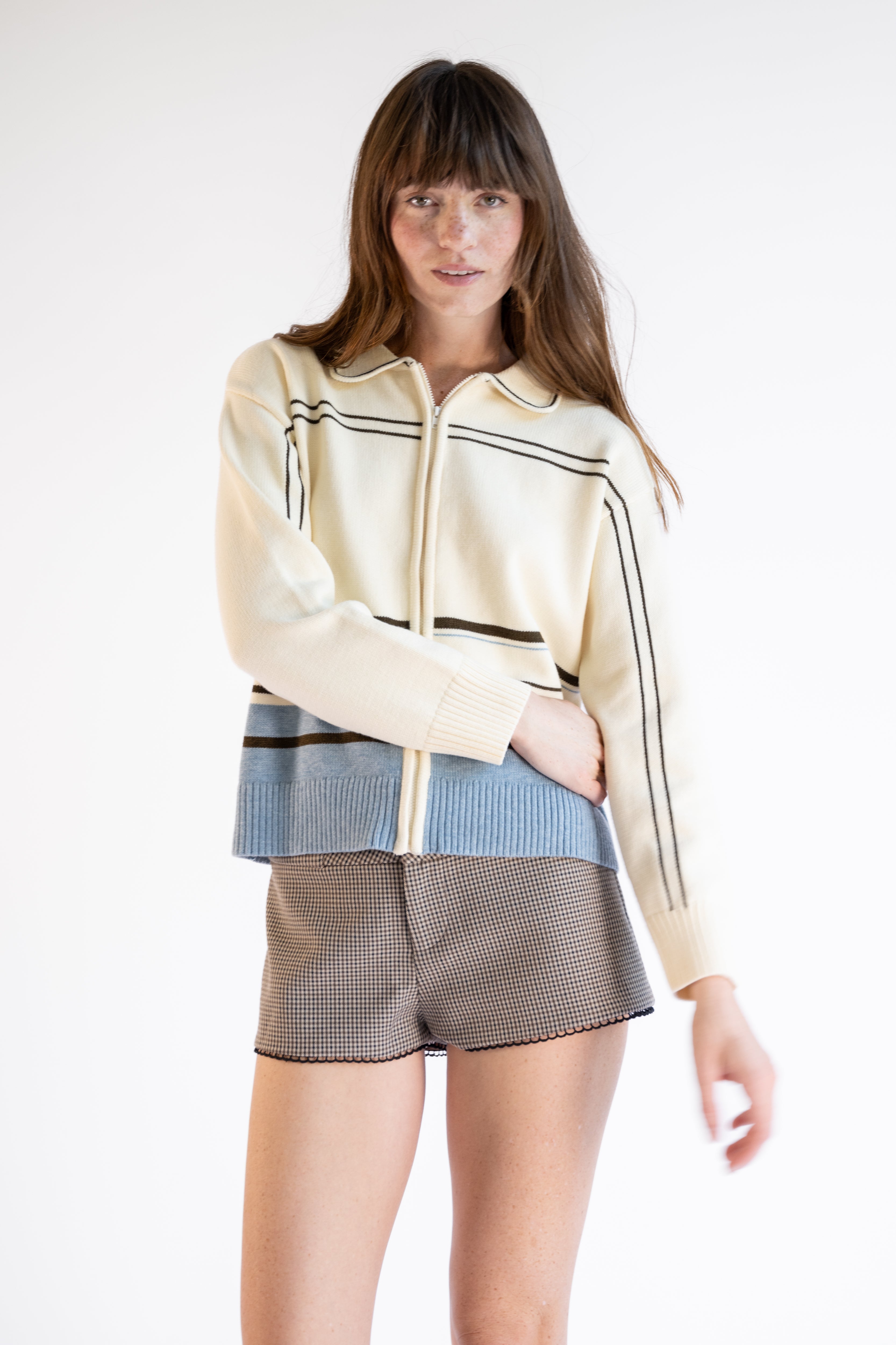 Enzo Cashmere Zip-Up