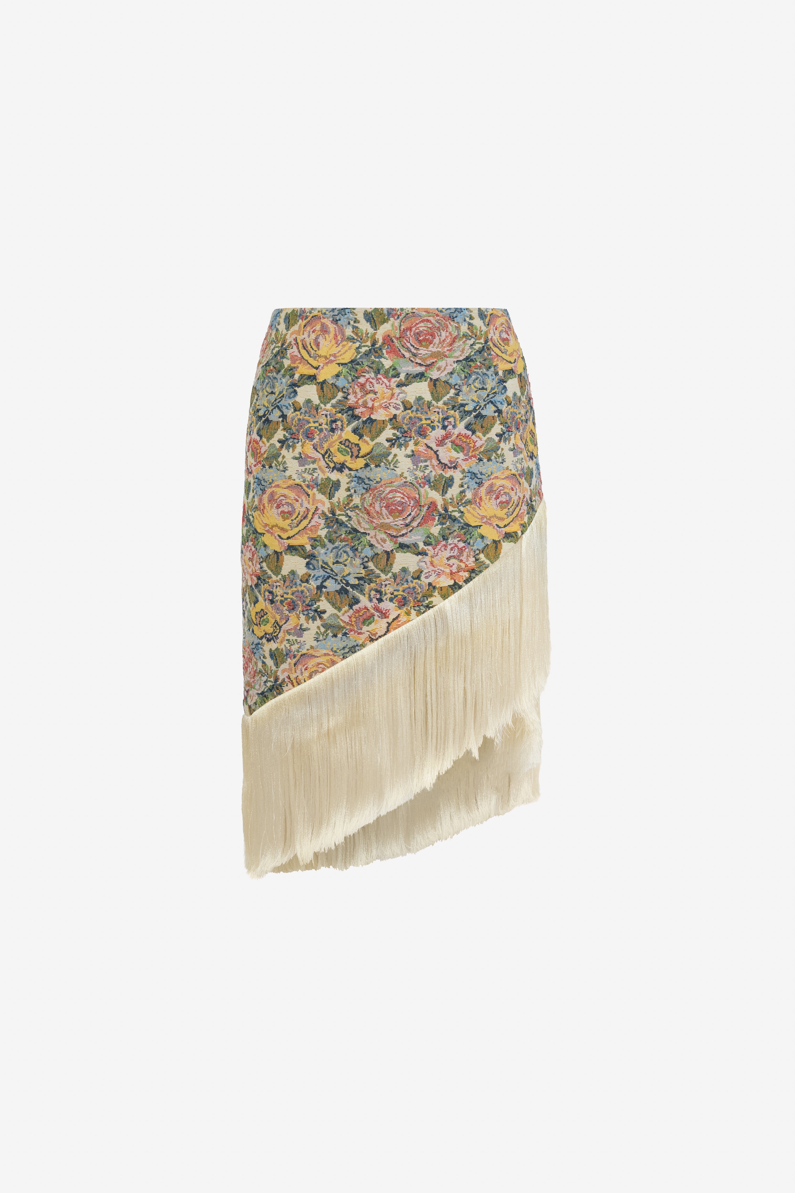 Gretchen Jacquard Skirt in floral jacquard, view 4