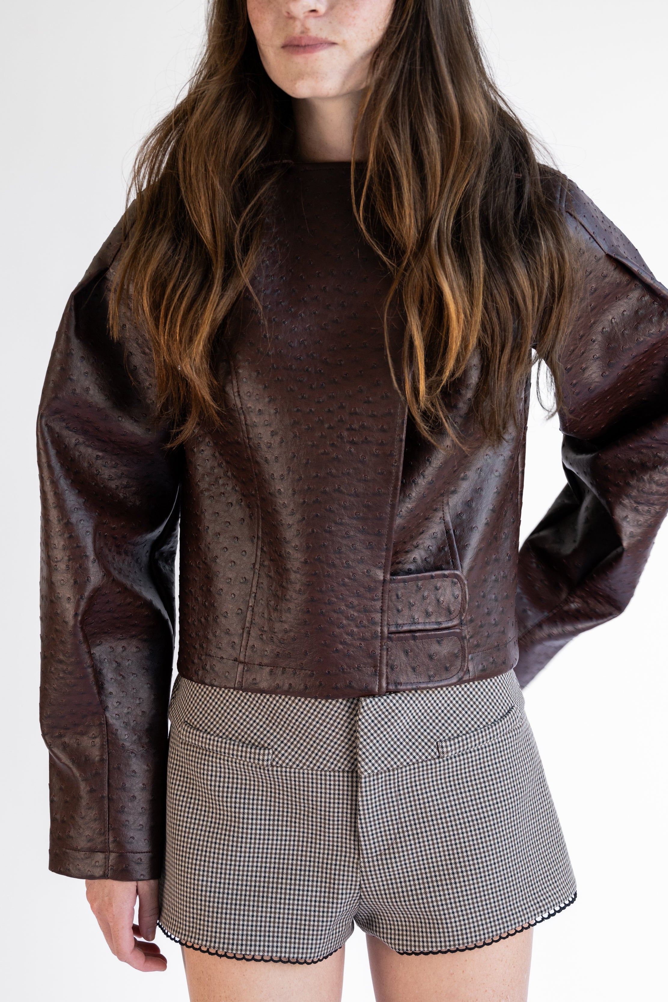 Houndstooth Mini Short