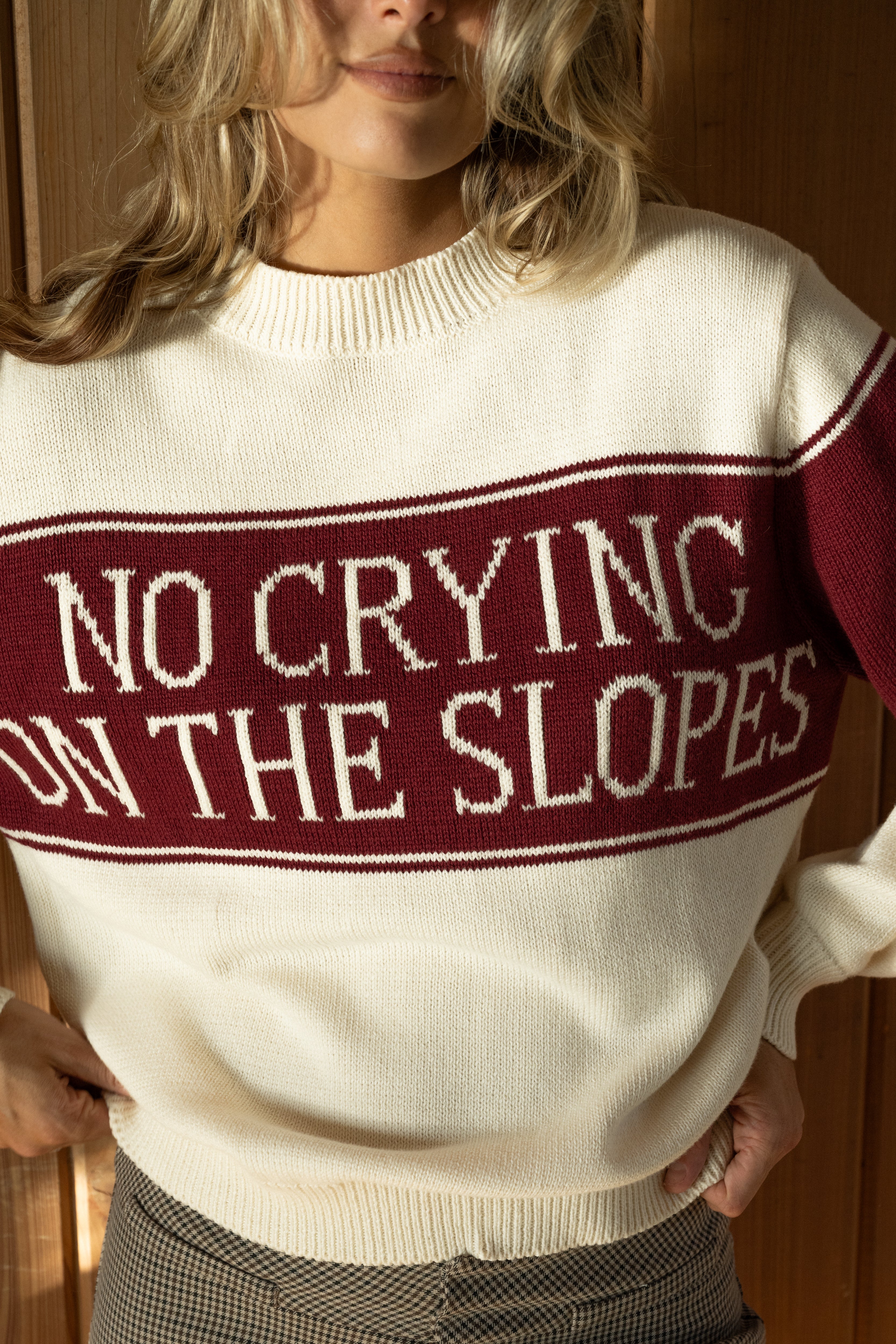 No Crying Slopes Knit