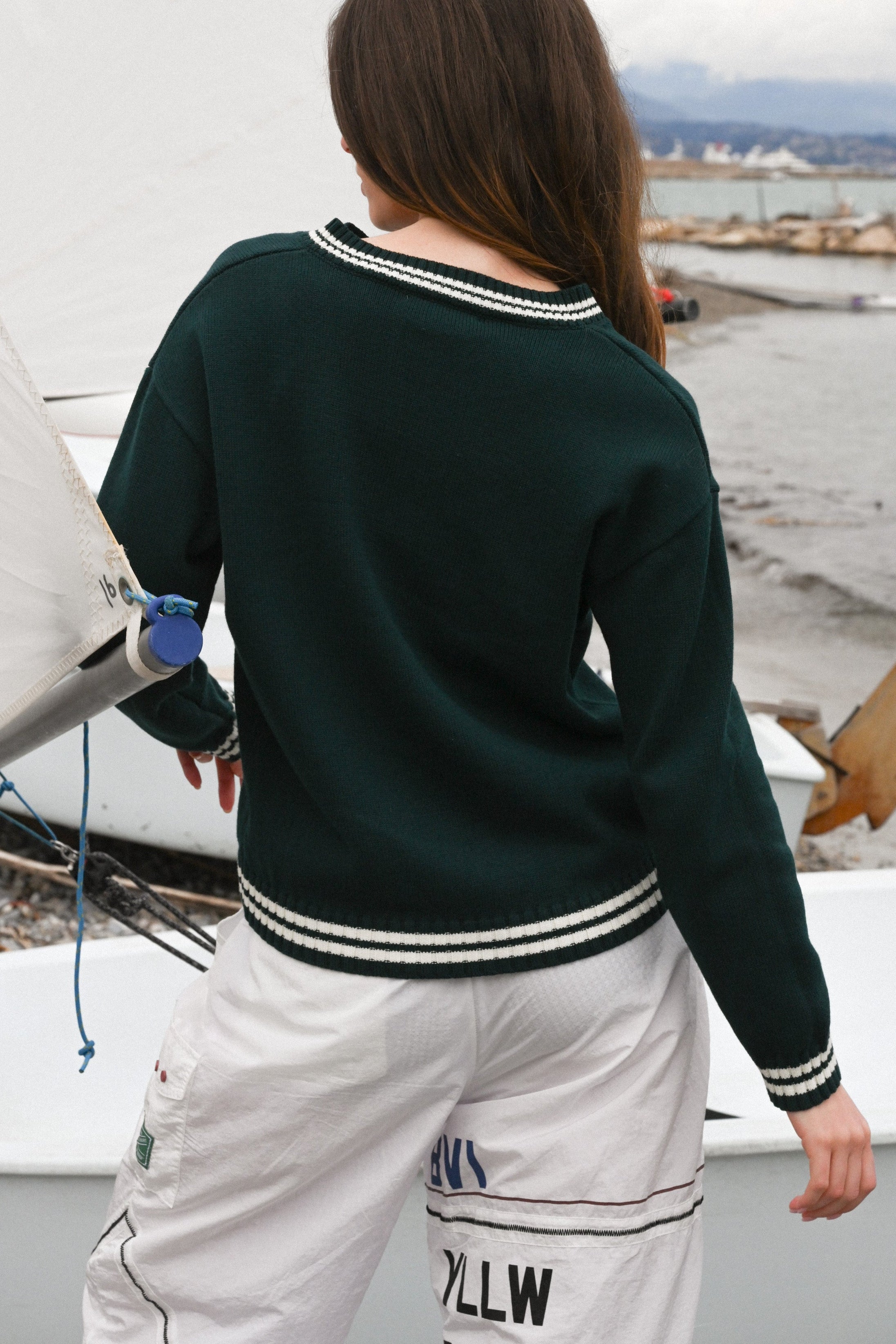 Seascape Cashmere Pullover—Emerald