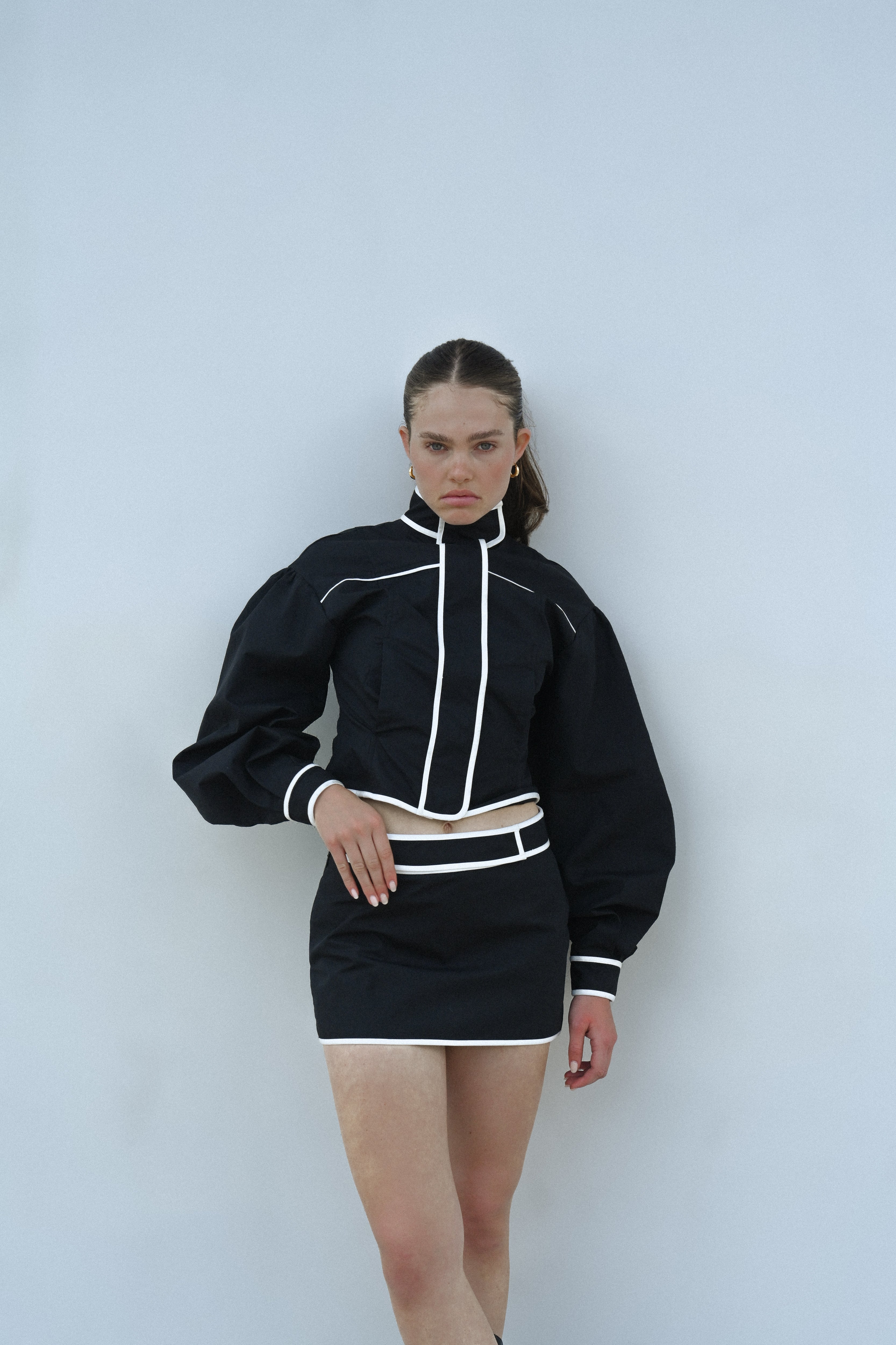 Ossie Cotton Skort — Black