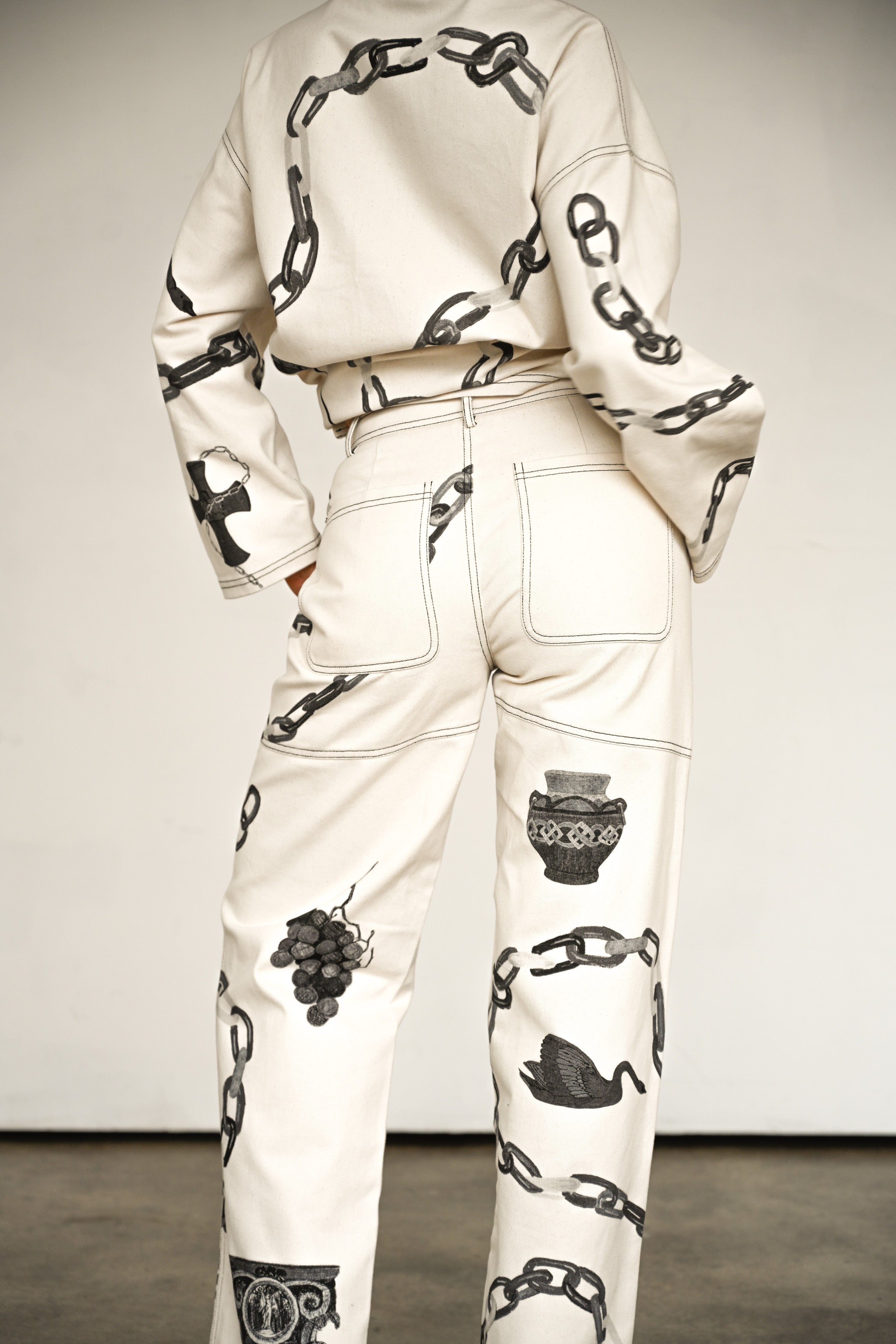 Linked Canvas Pants