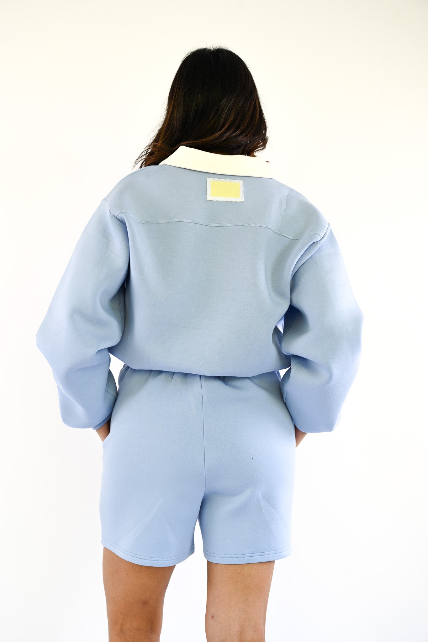 Kasey Knit Neoprene Jacket — Sky