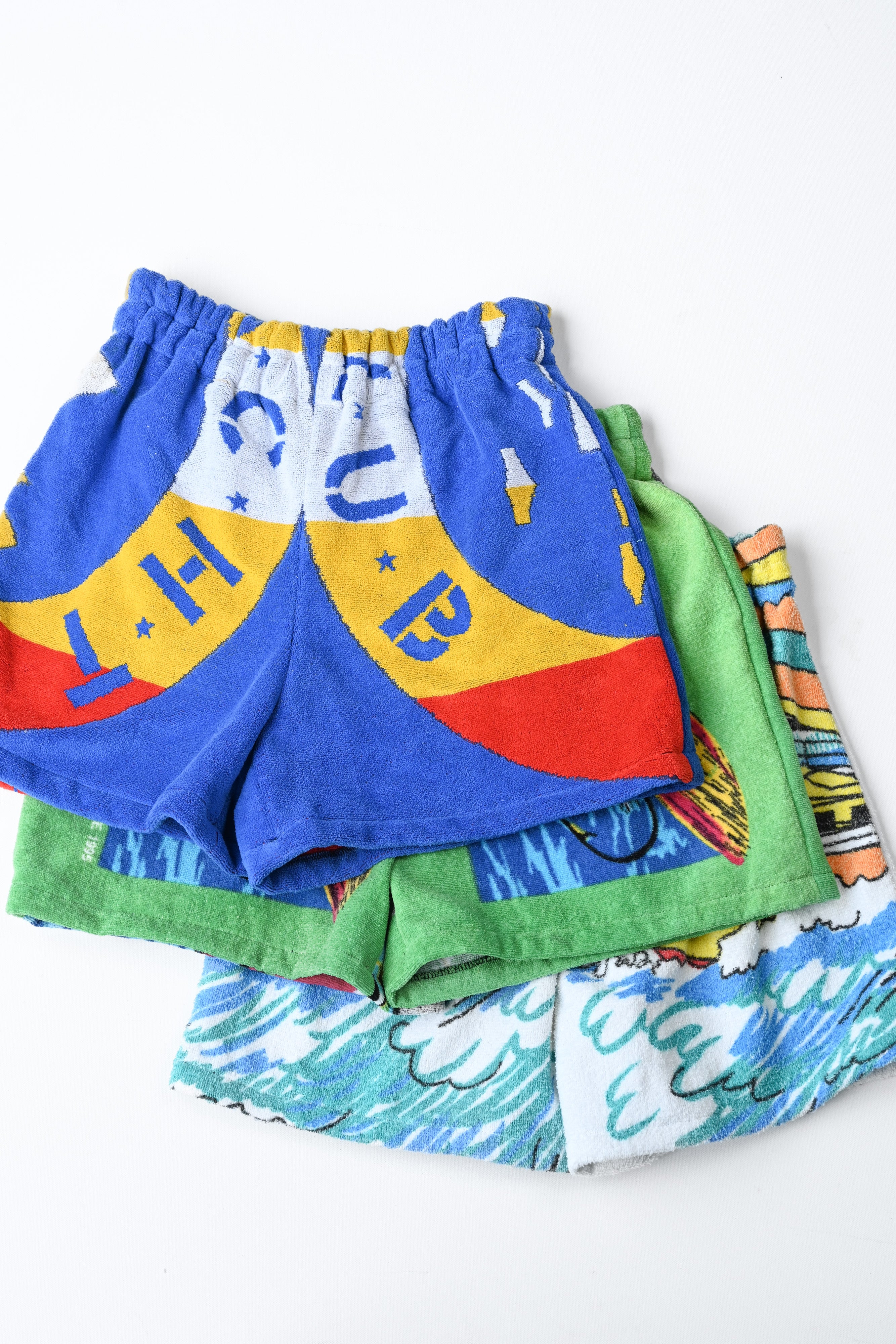 Towel Upcycled Shorts — Yacht Club