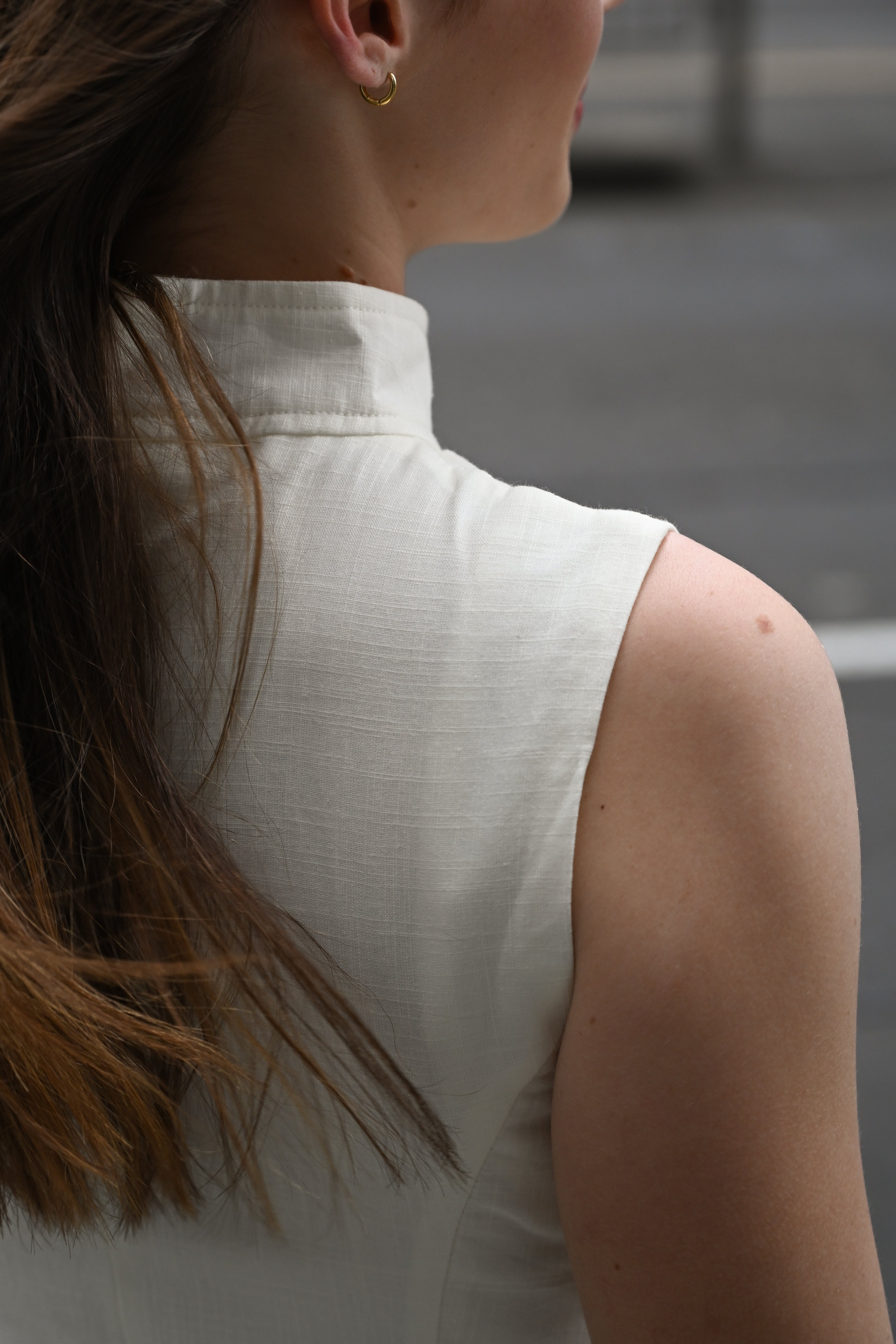 Rowan Linen Snap Dress