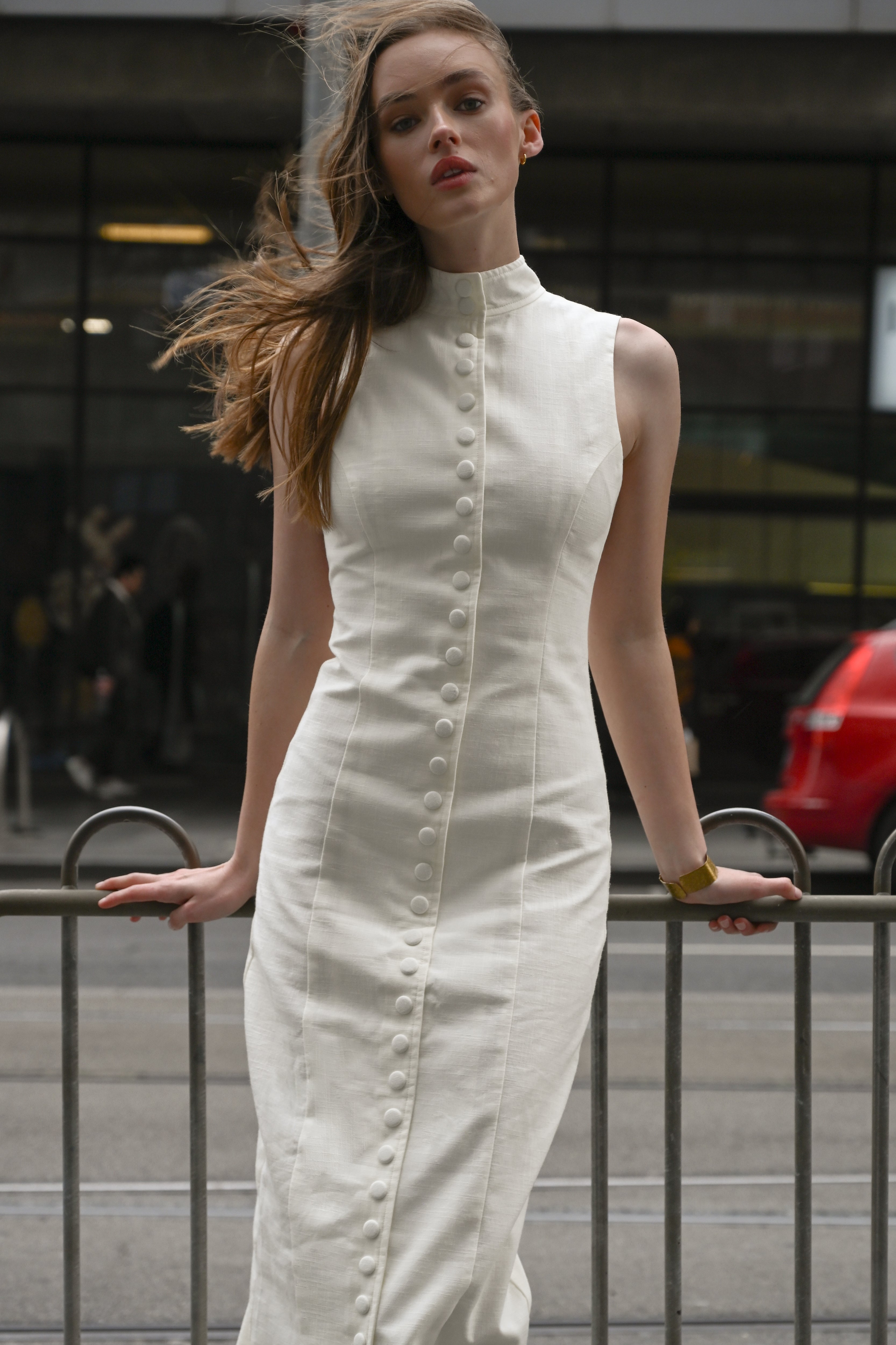 Rowan Linen Snap Dress