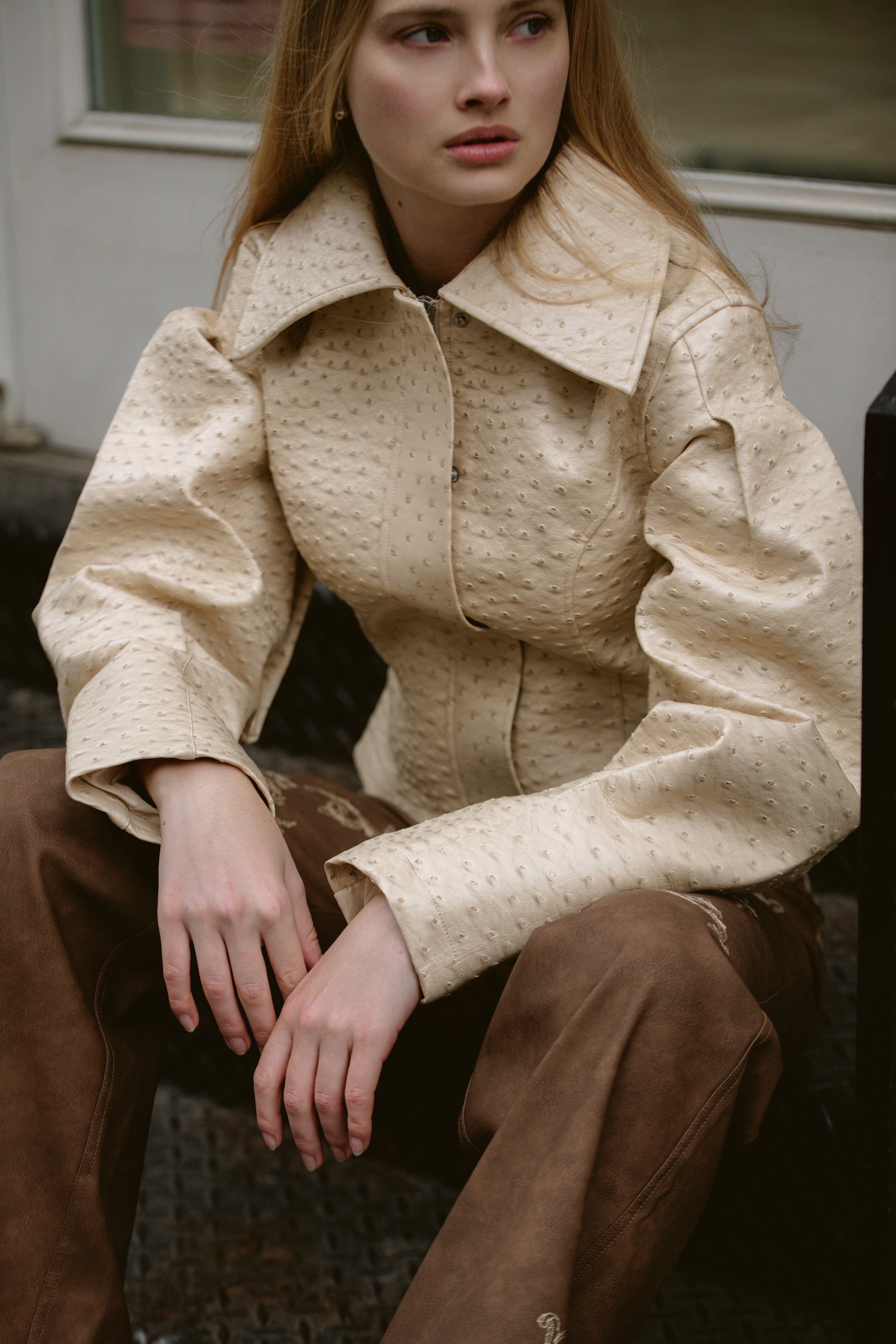Olsen Ostrich Jacket — Sand