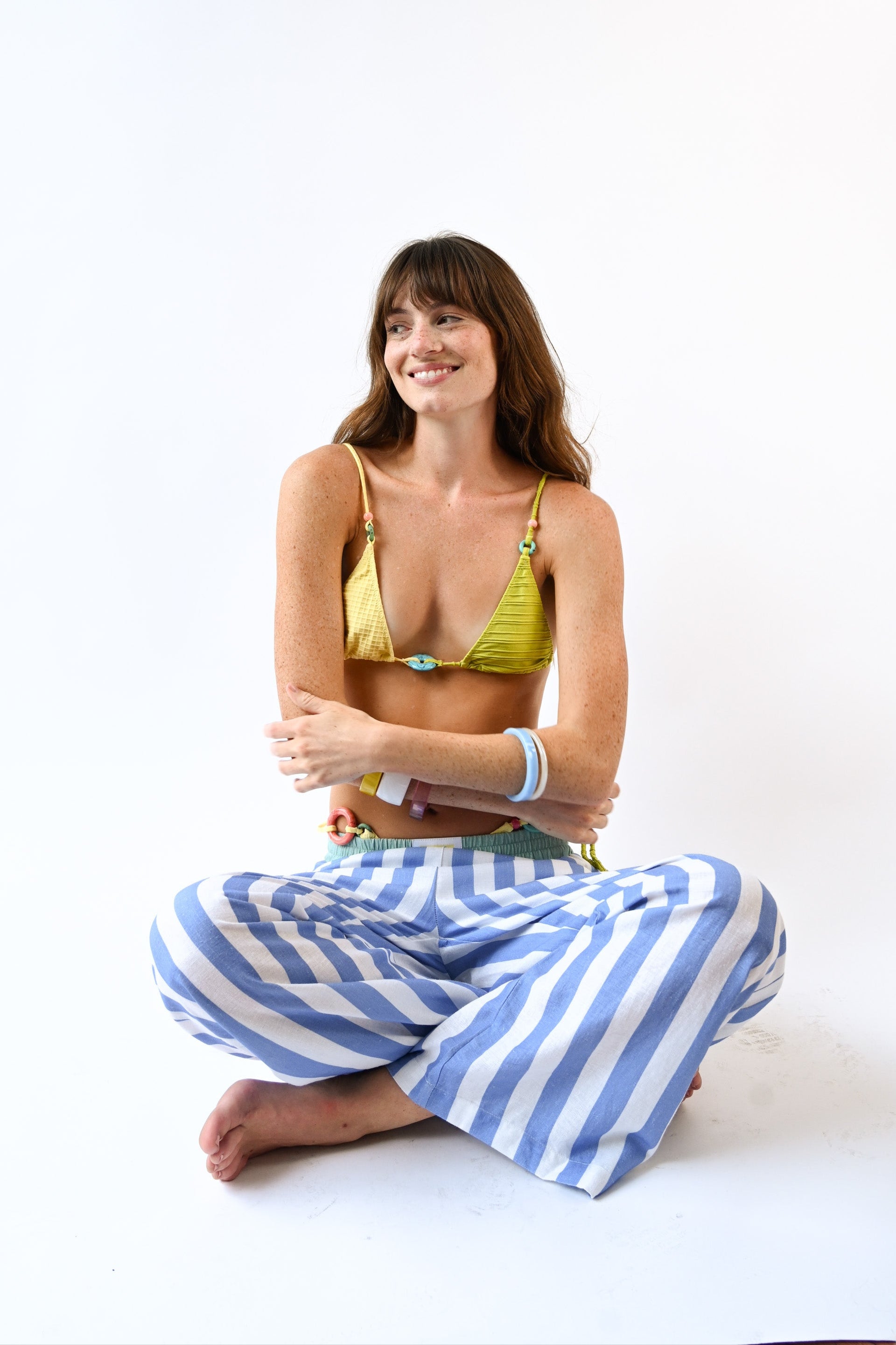 Sade Charm Top — Textured Citron