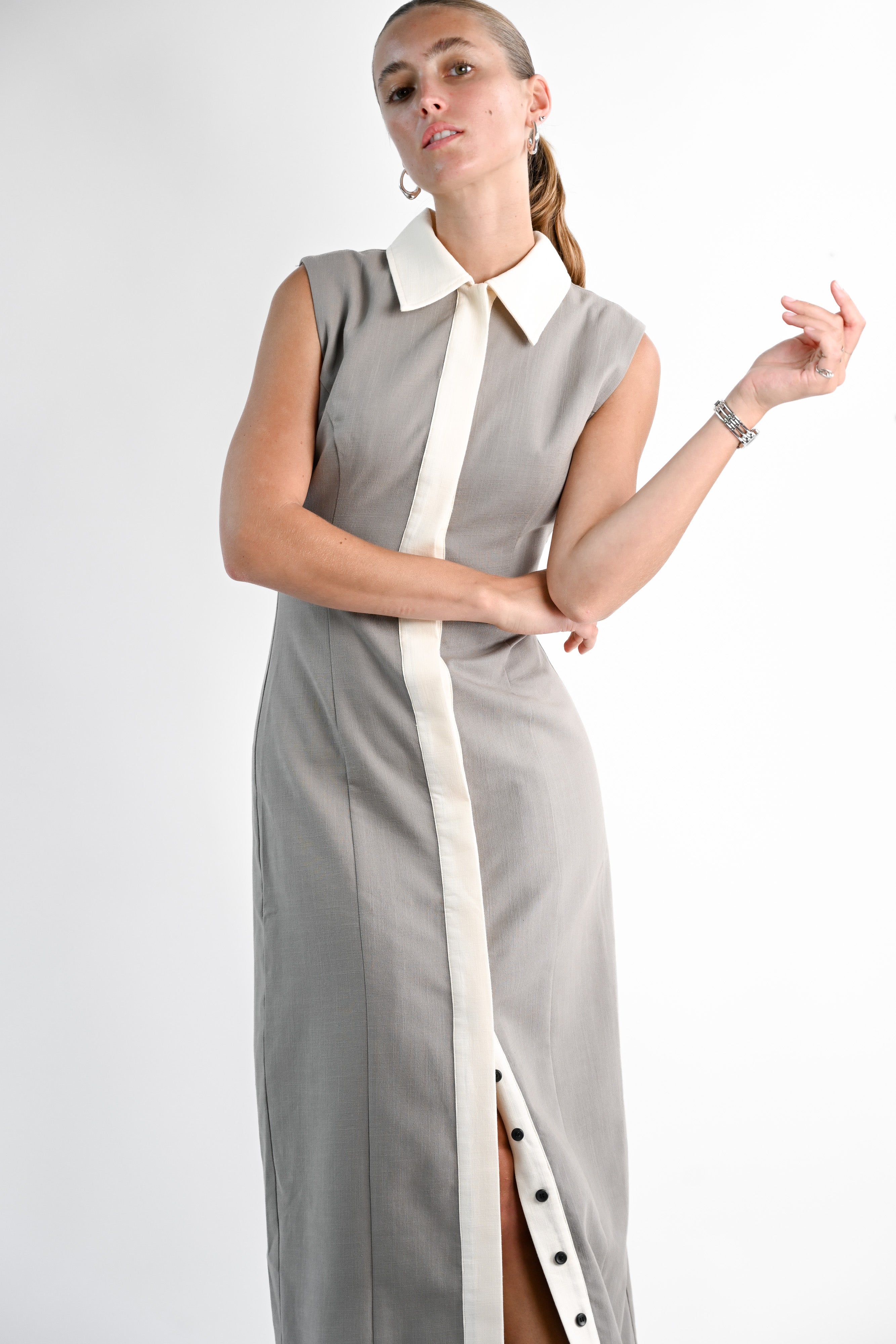 Lexi Linen Dress — Slate