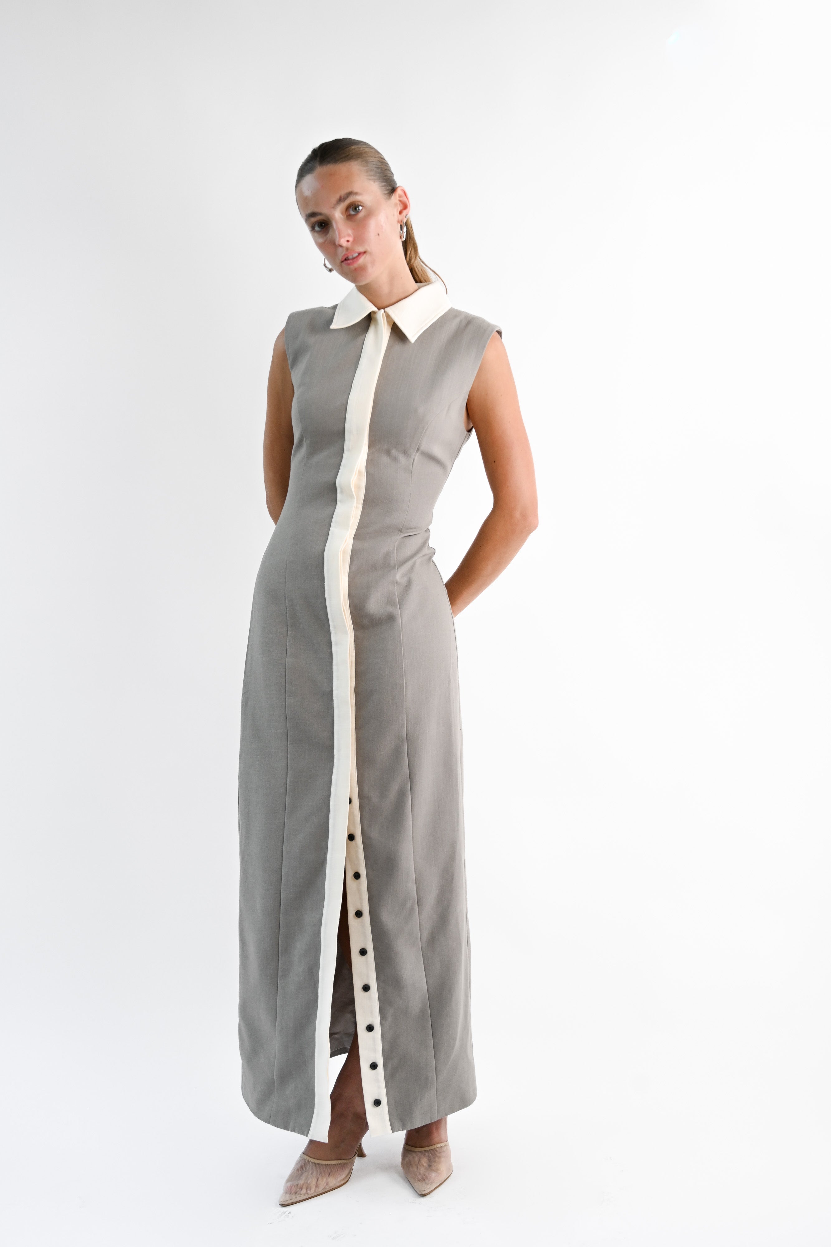 Lexi Linen Dress — Slate