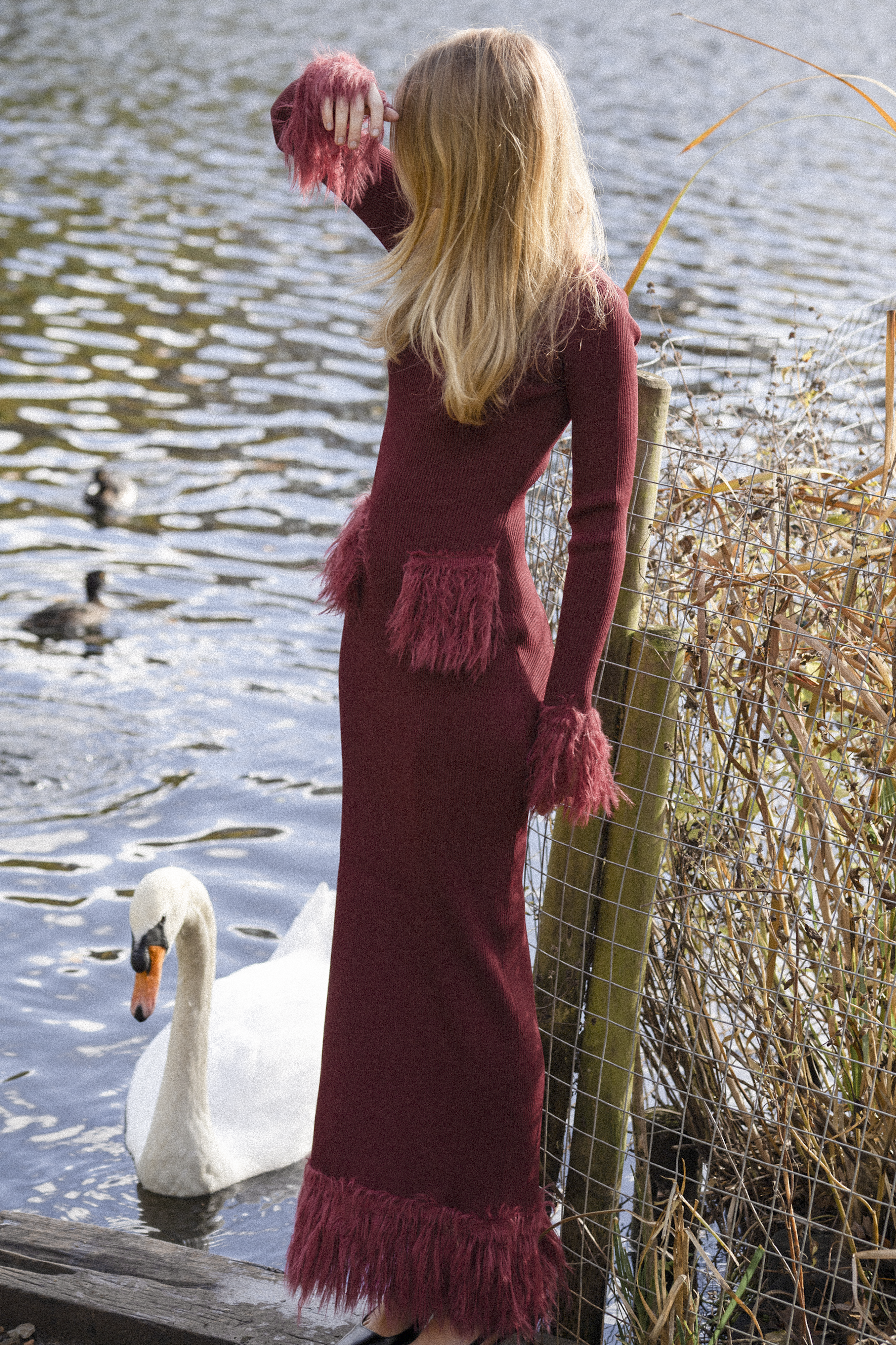 Milli Knit Dress — Burgundy
