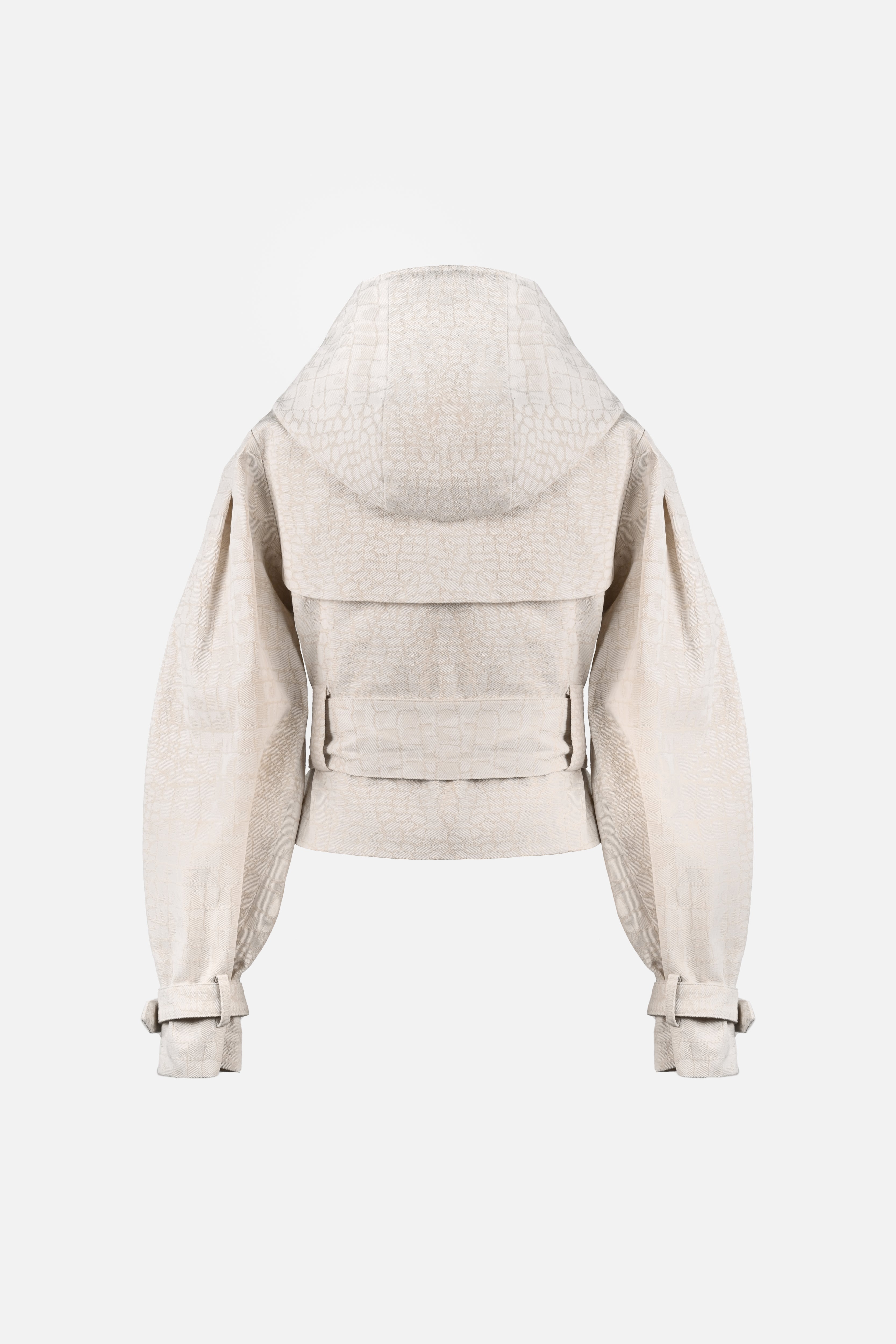Ganna Belted Jacket — Snakeskin Jacquard