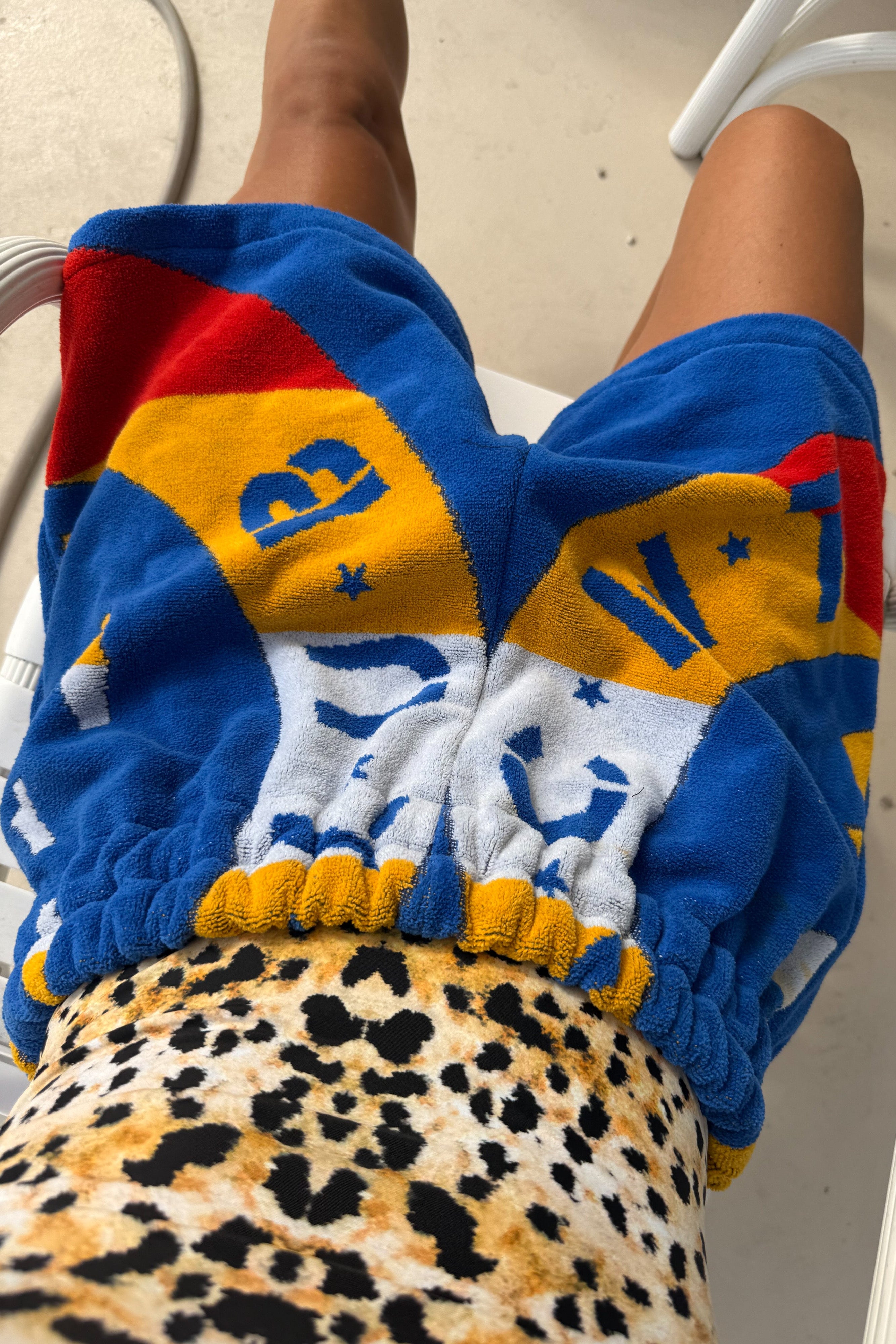 Towel Upcycled Shorts — Yacht Club