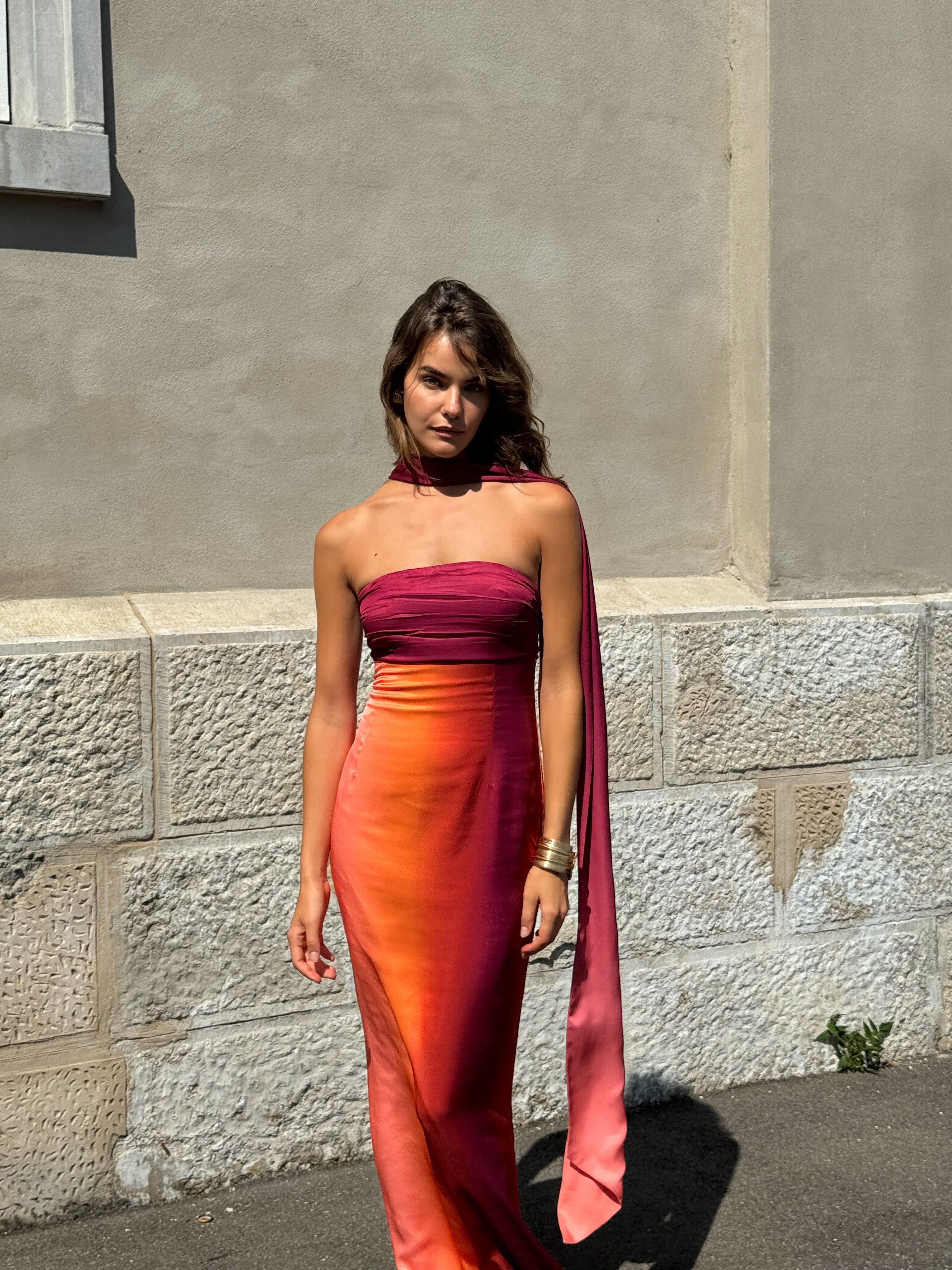 Vivia Scarf Dress — Aurora