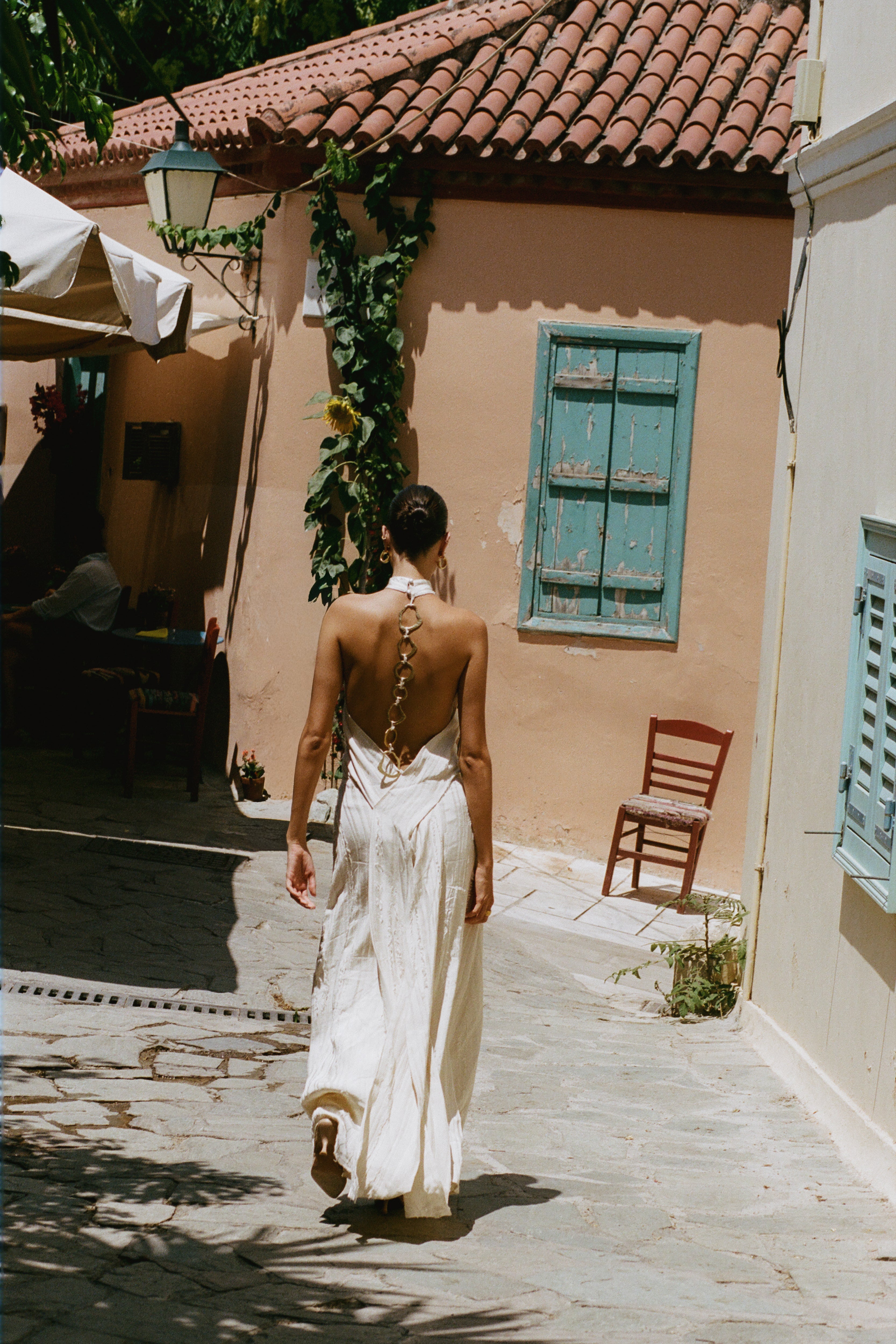 Palmetto Textured Dress — Ivory