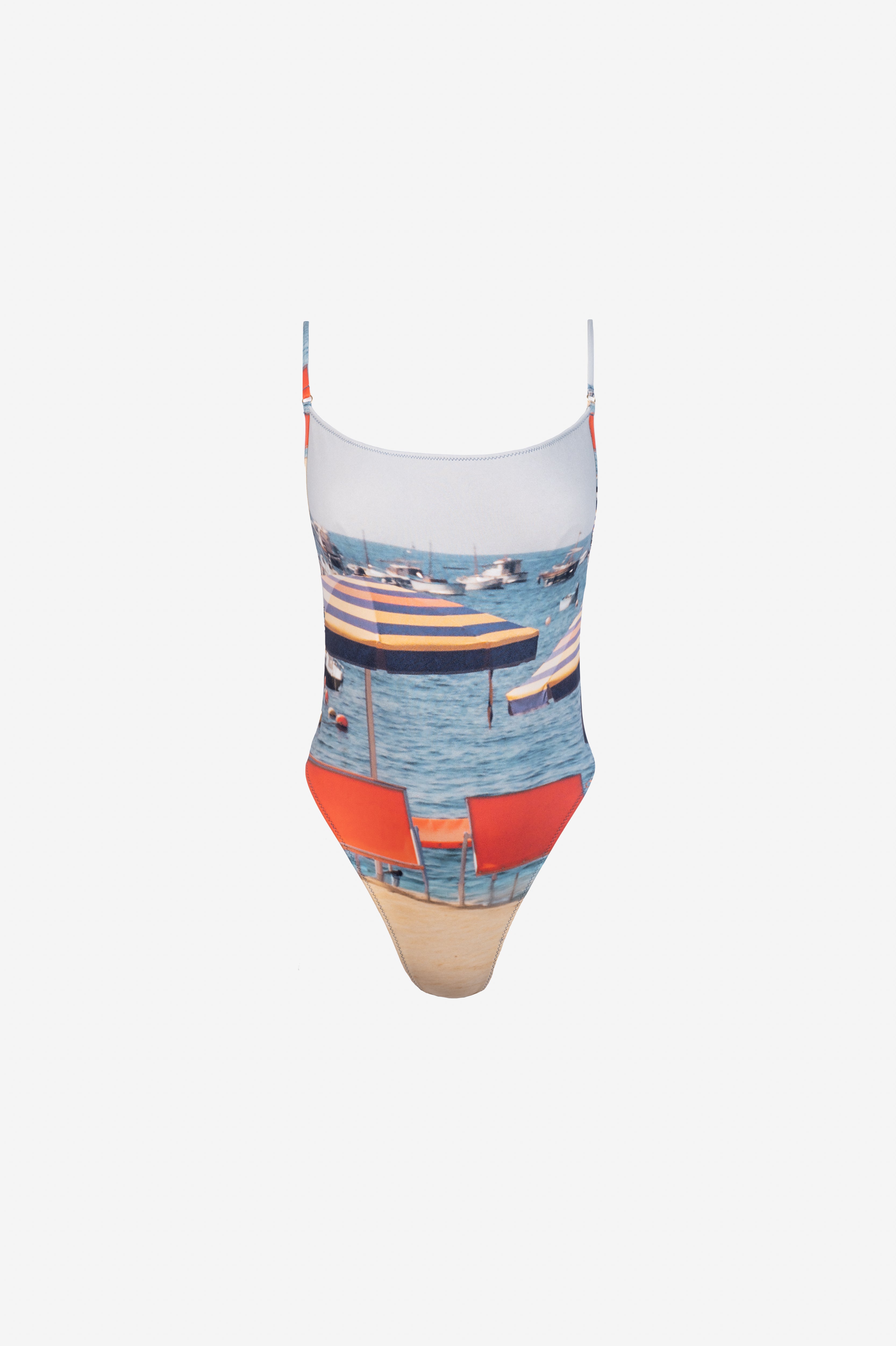 Yellow the Label Mica One Piece Striped Umbrella - Lifestyle Shot