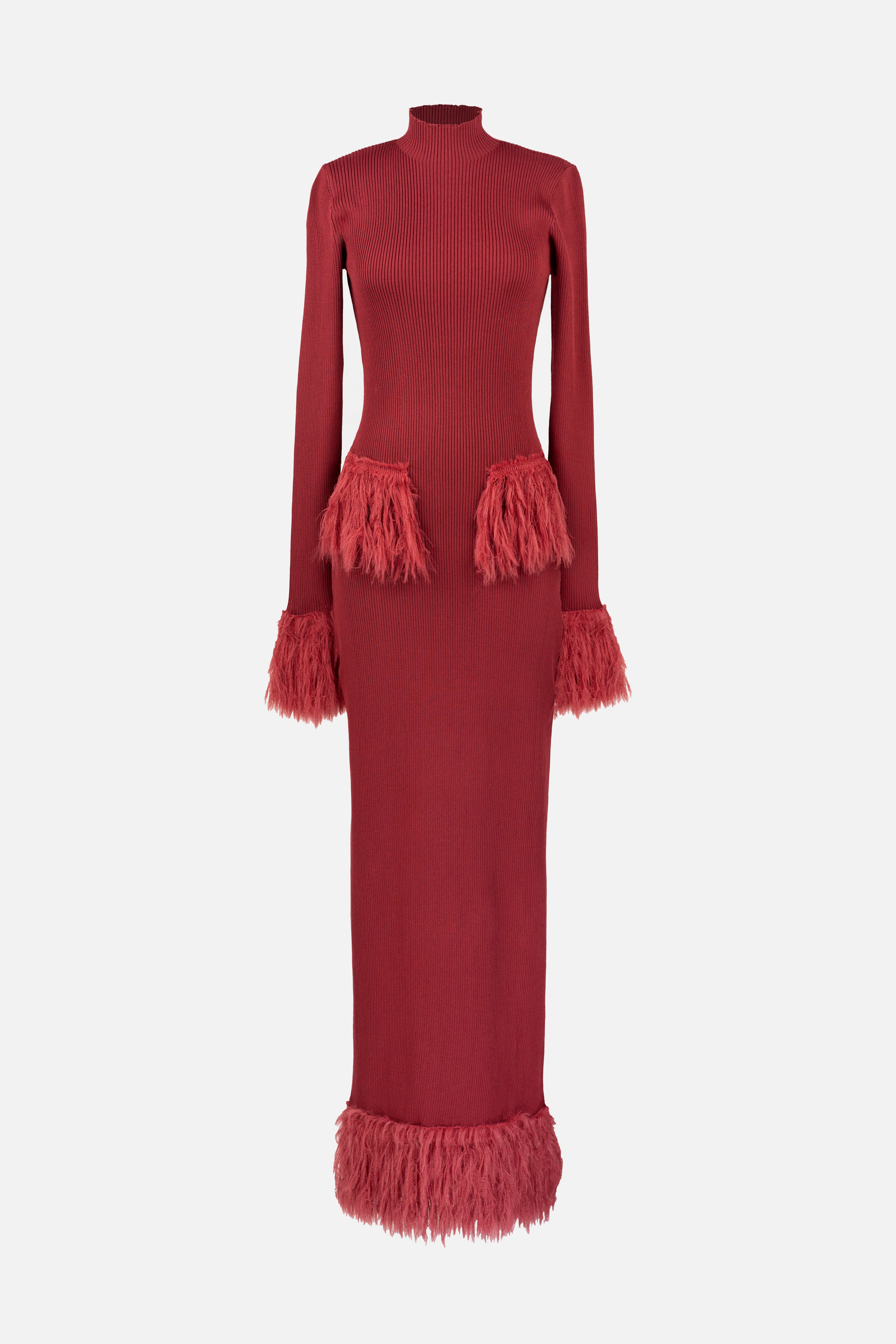 Milli Knit Dress — Burgundy