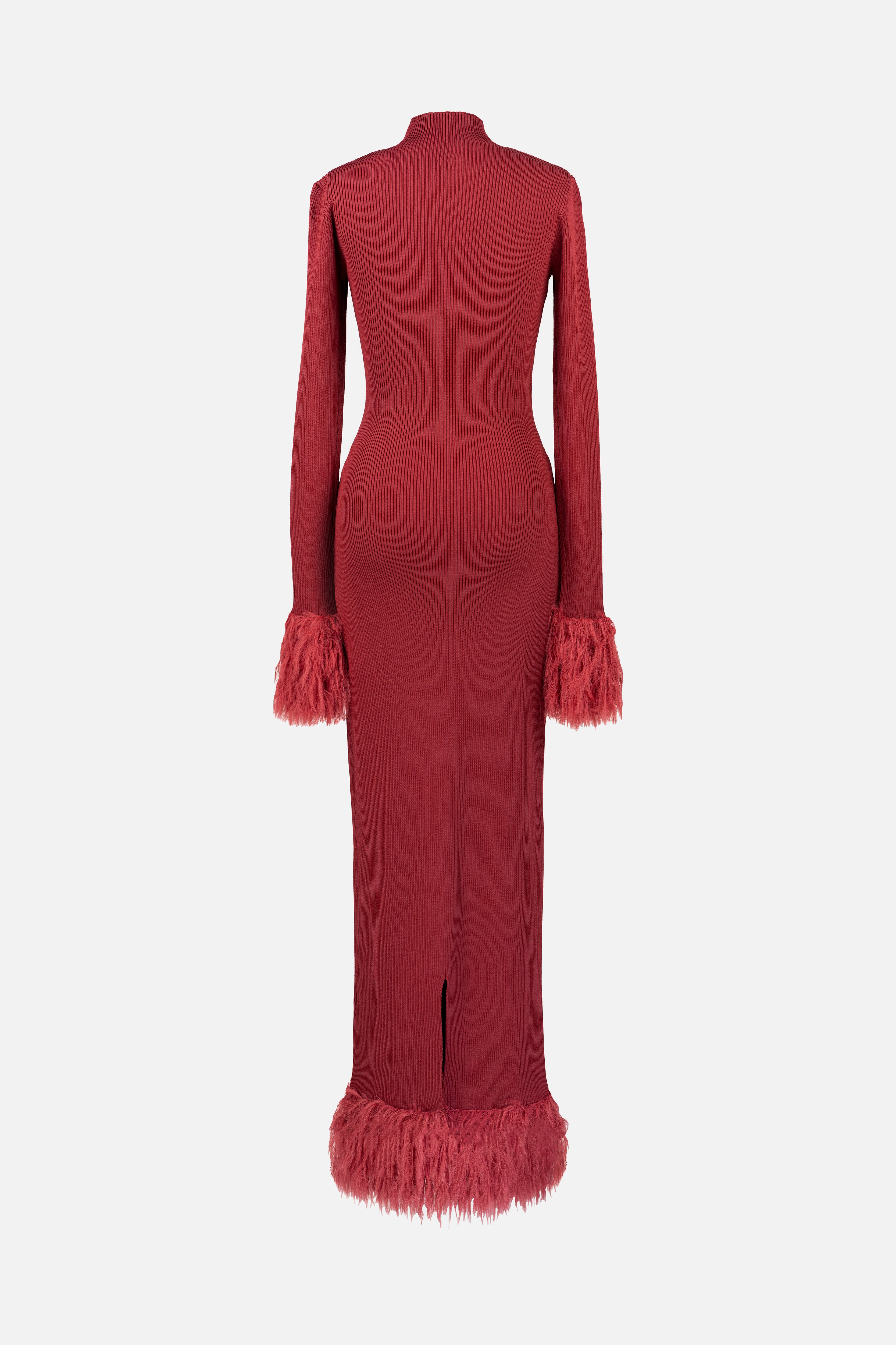 Milli Knit Dress — Burgundy