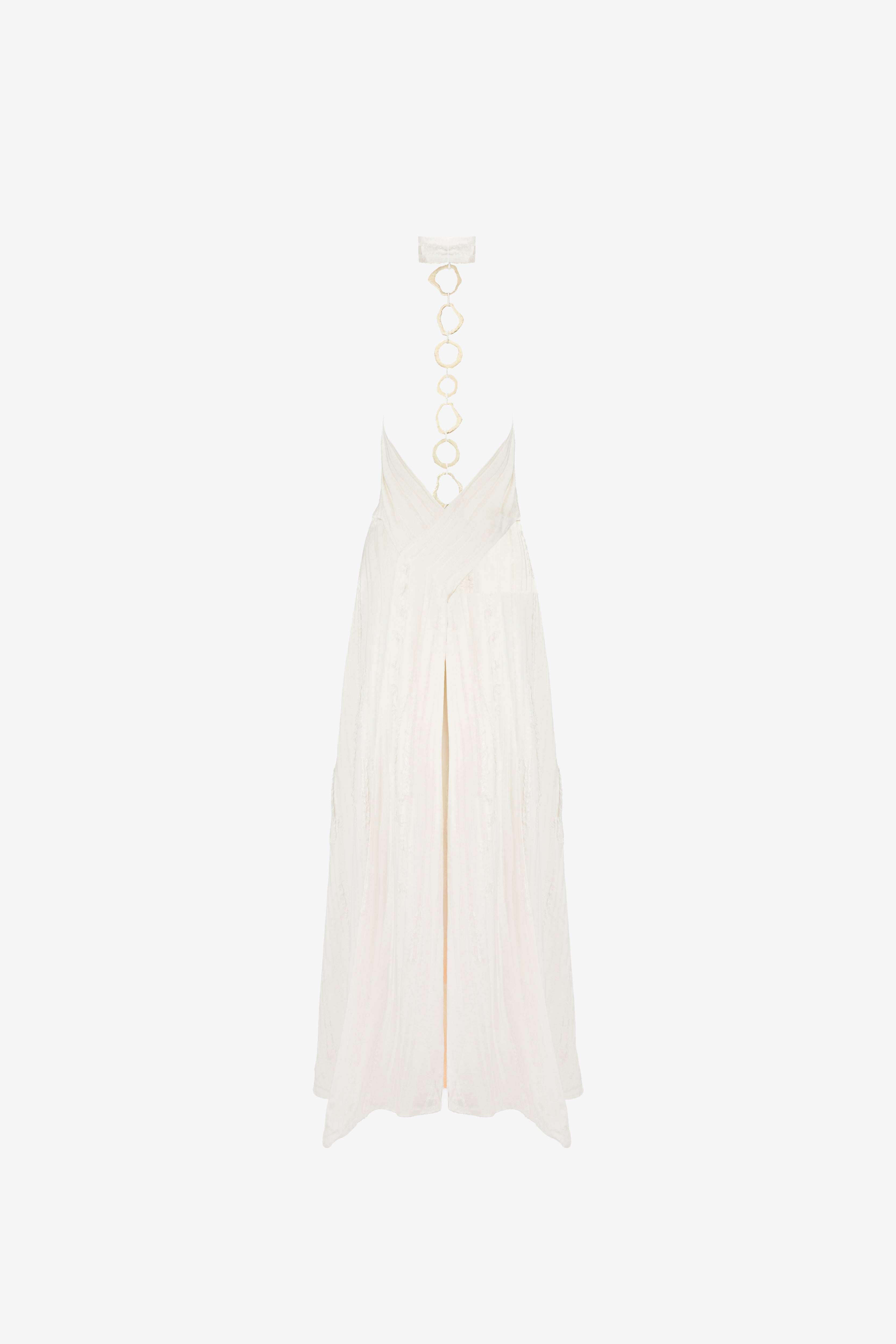 Palmetto Textured Dress — Ivory