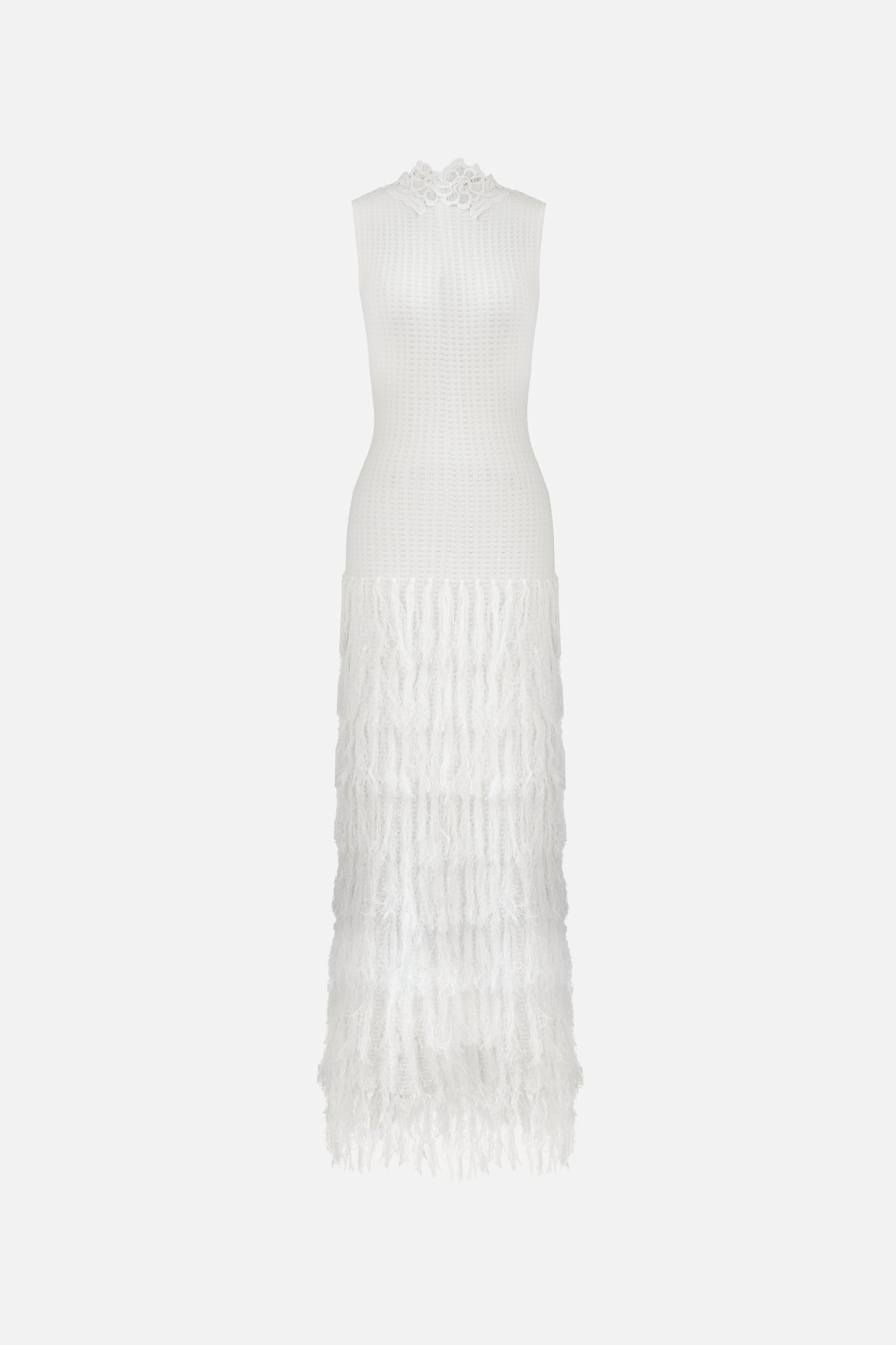Phoebe Fringe Dress — Ivory