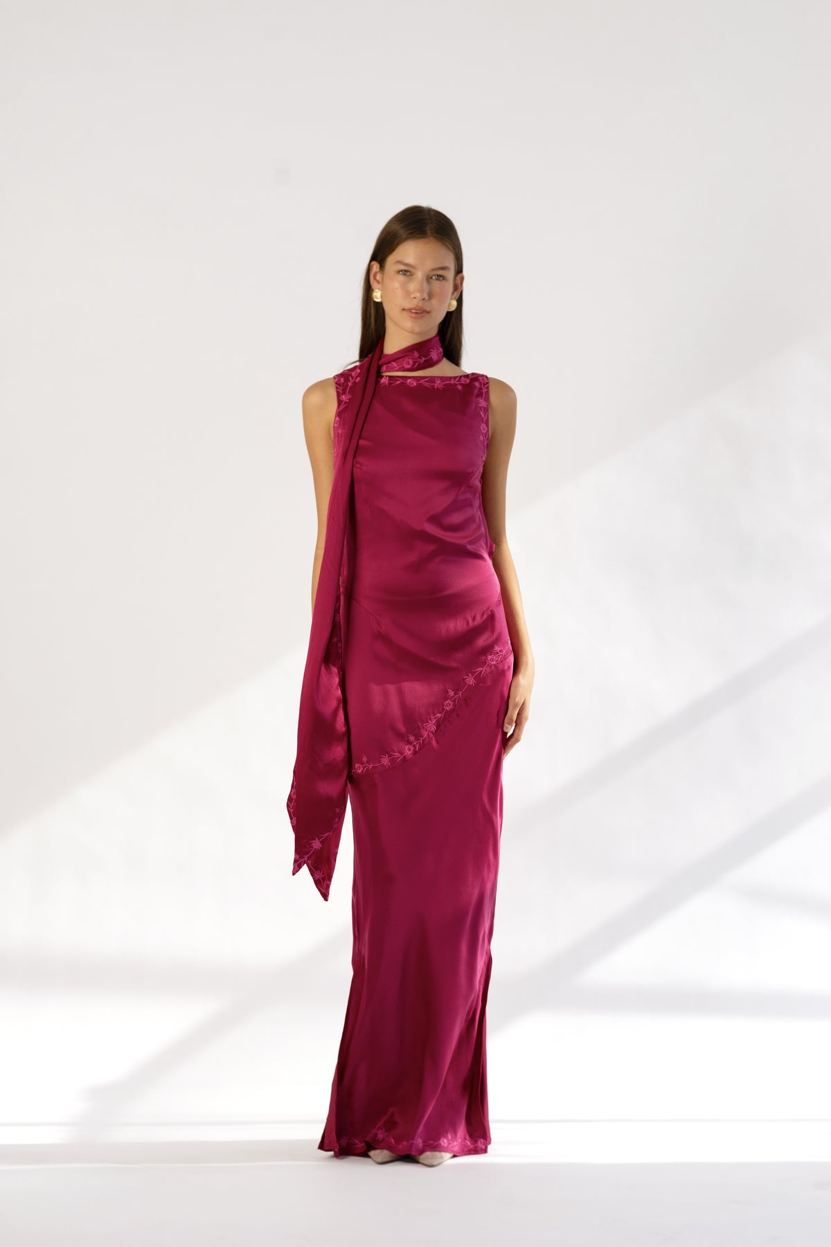 Yellow The Label Nina Silk Dress — Azalea