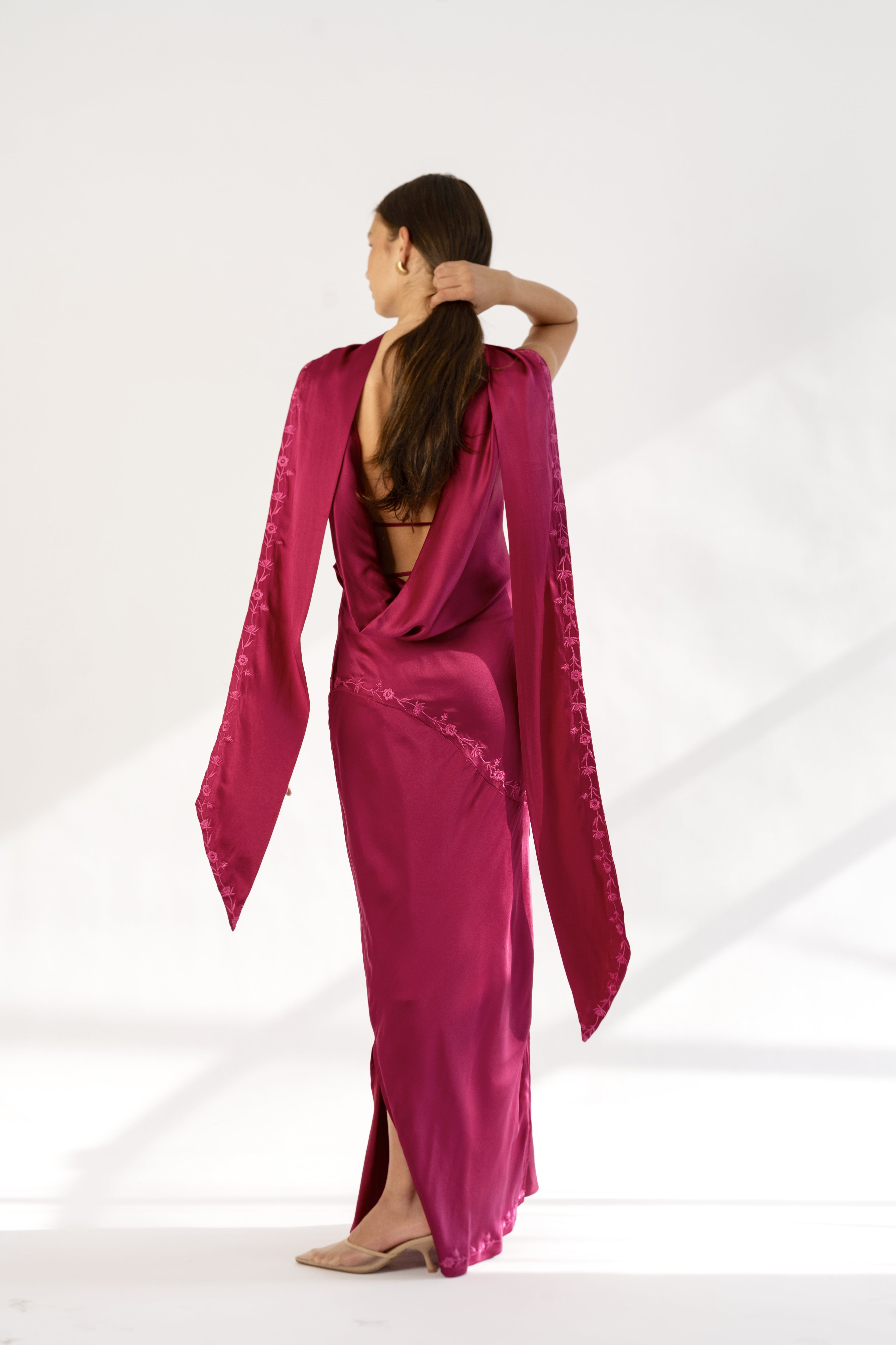 Nina Silk Dress — Azalea