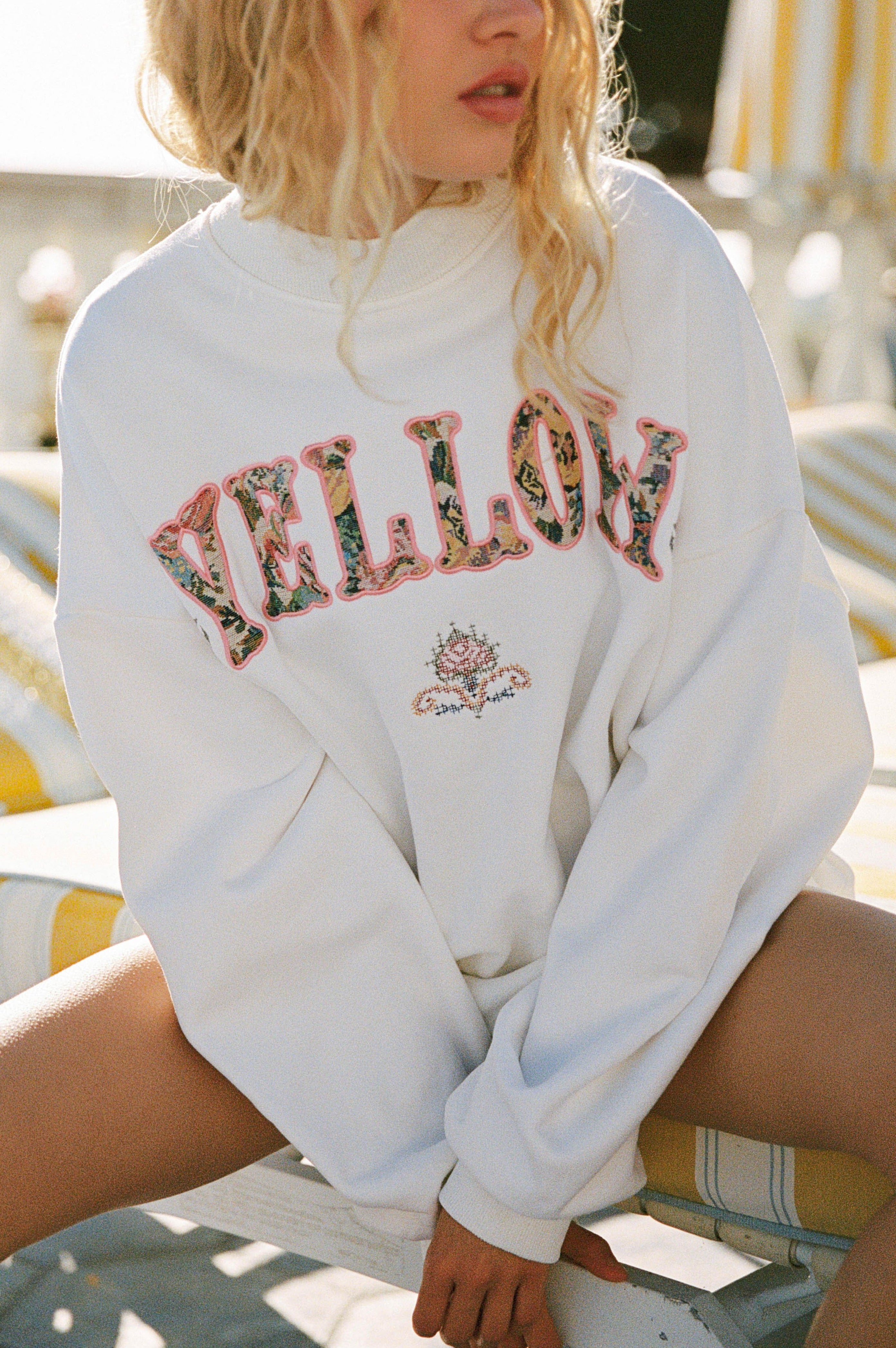Cross Stitch Mockneck sweatshirt, view 4