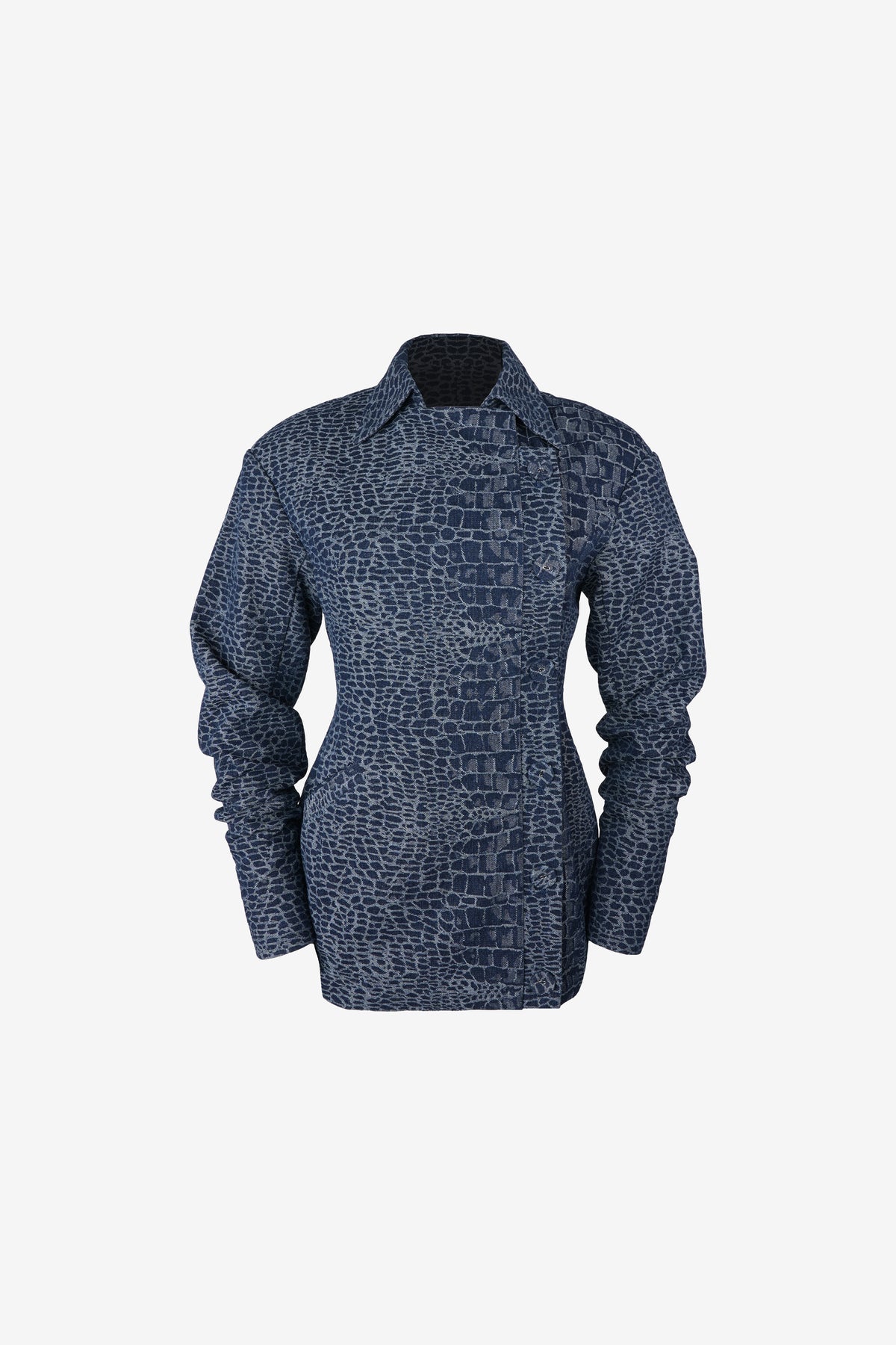 Monty Jacquard Jacket — Denim Croc