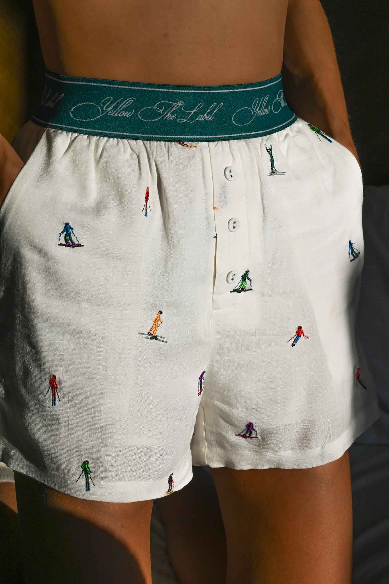 Ski People (Recycled Linen) Boxer Shorts