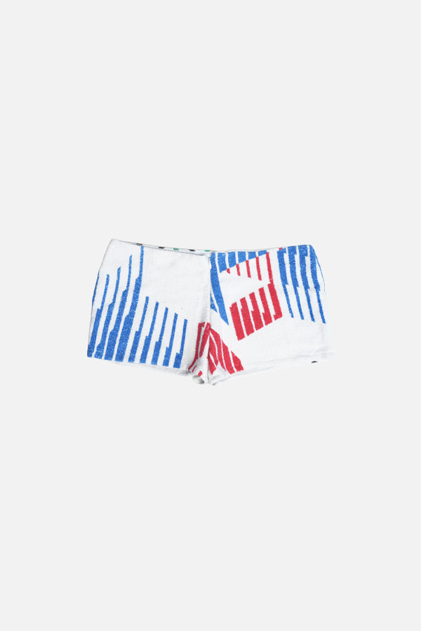 Towel Upcycled Mini Shorts — LA Olympics