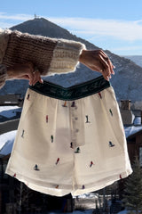 Ski People (Recycled Linen) Boxer Shorts