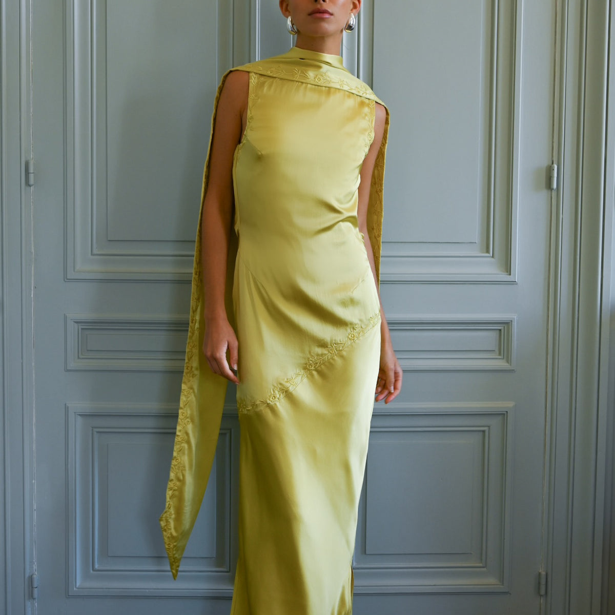 Nina Silk Dress Chartreuse Nina Silk Dress Chartreuse