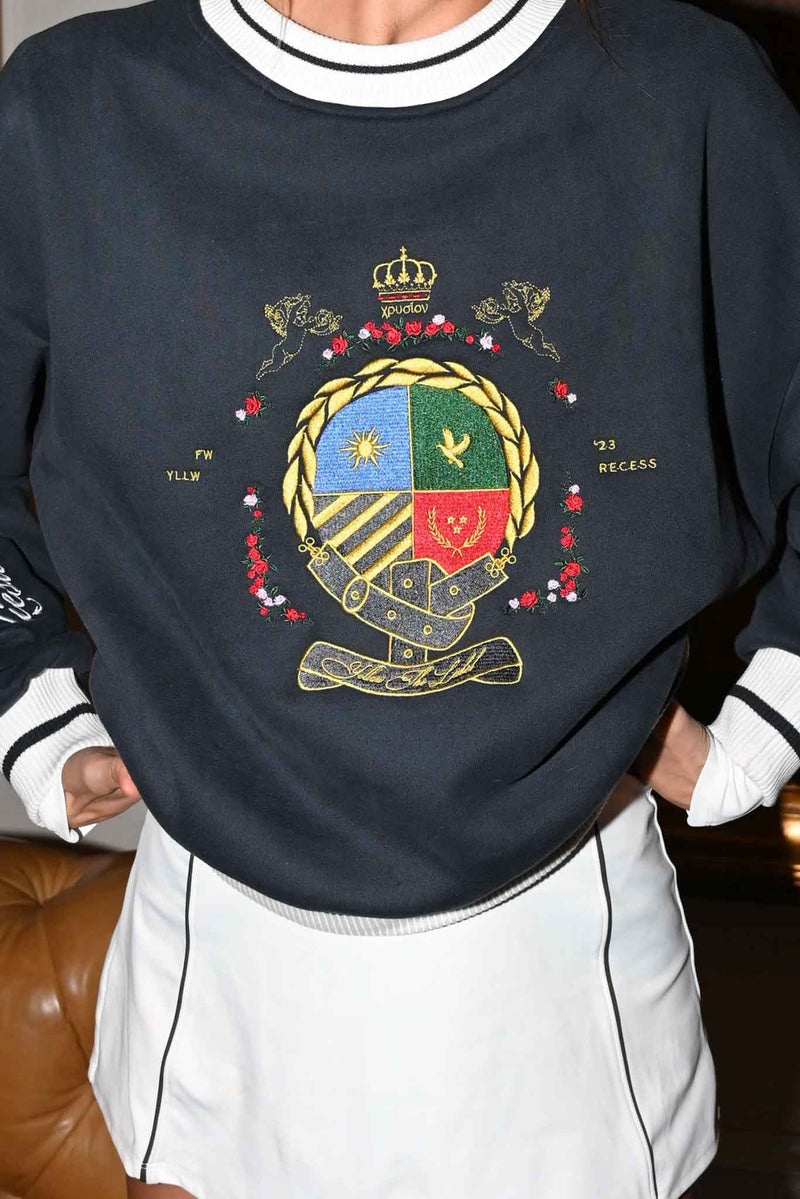 Herald Crest Sweatshirt — Navy