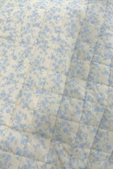Carrington Quilted Wrap Vest — Blue Toile