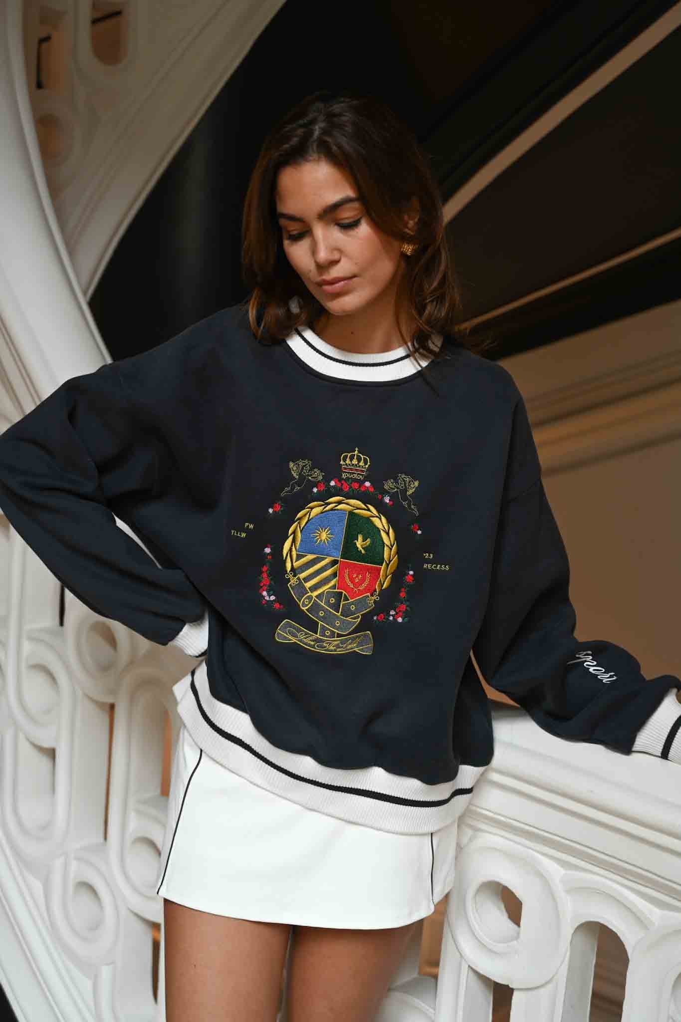 Herald Crest Sweatshirt — Navy