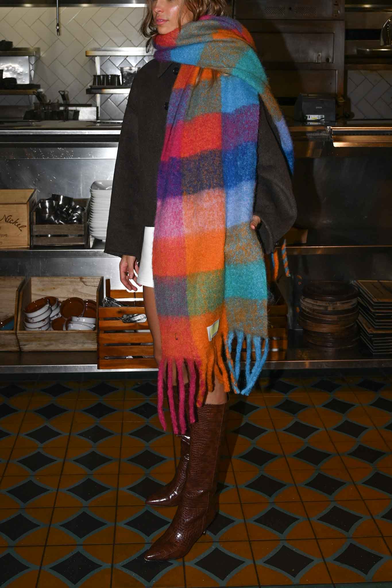 Leah Oversized Blanket Scarf — Colorful