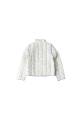 Amelia Quilted Convertible Jacket — Blue Toile