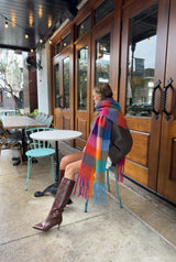 Leah Oversized Blanket Scarf — Colorful