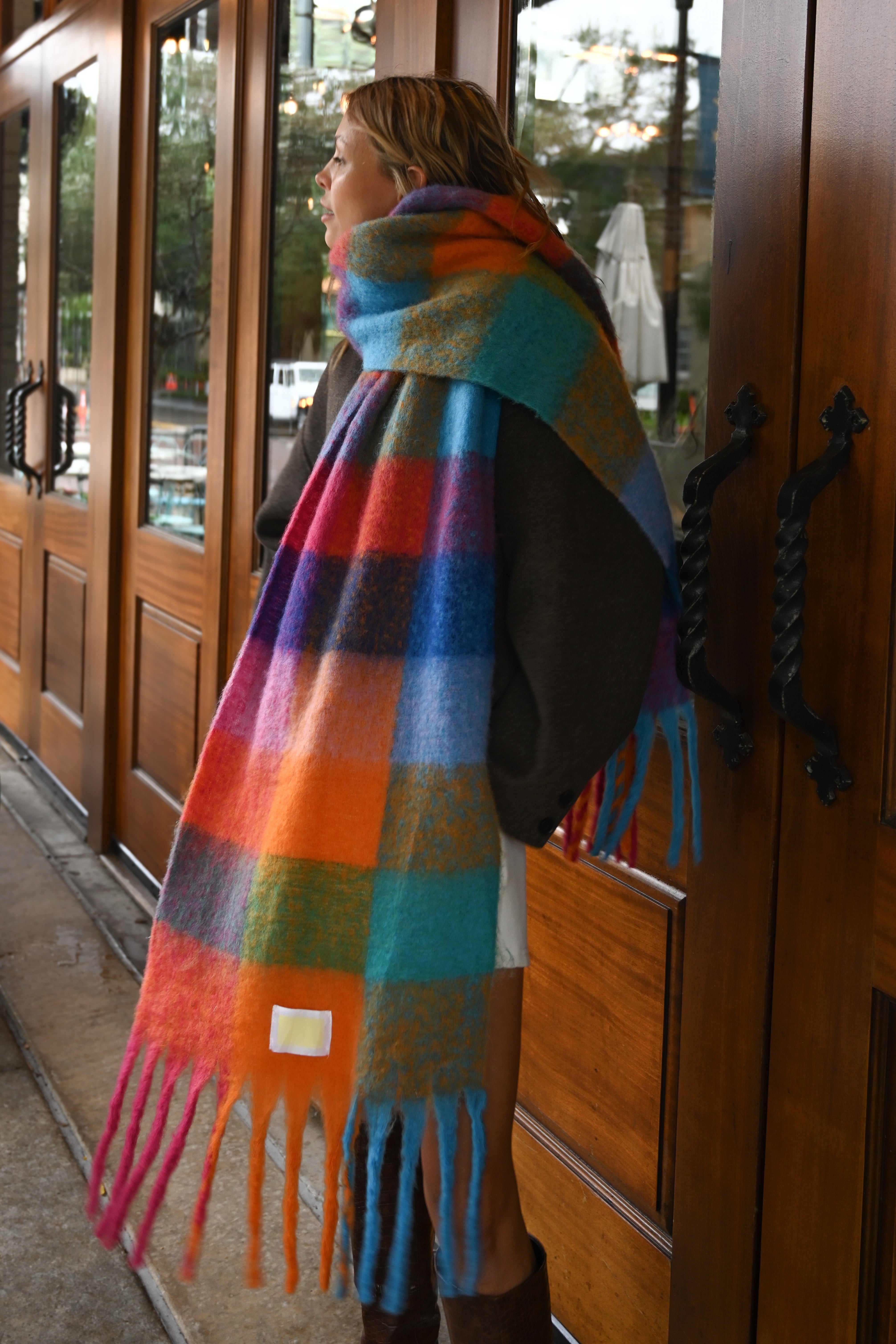 Leah Oversized Blanket Scarf — Colorful